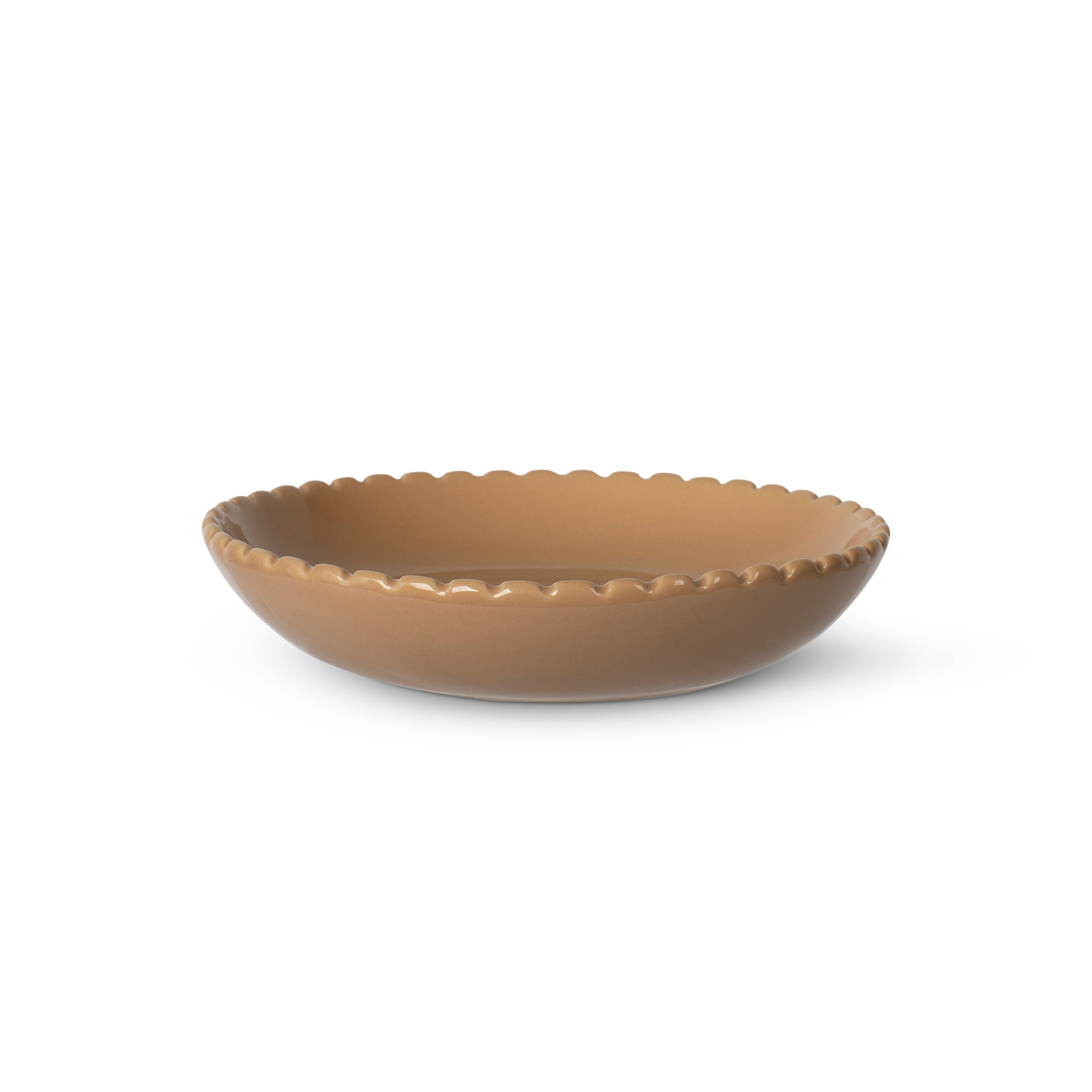 Scalloped Edge Light Coral Cat Saucer