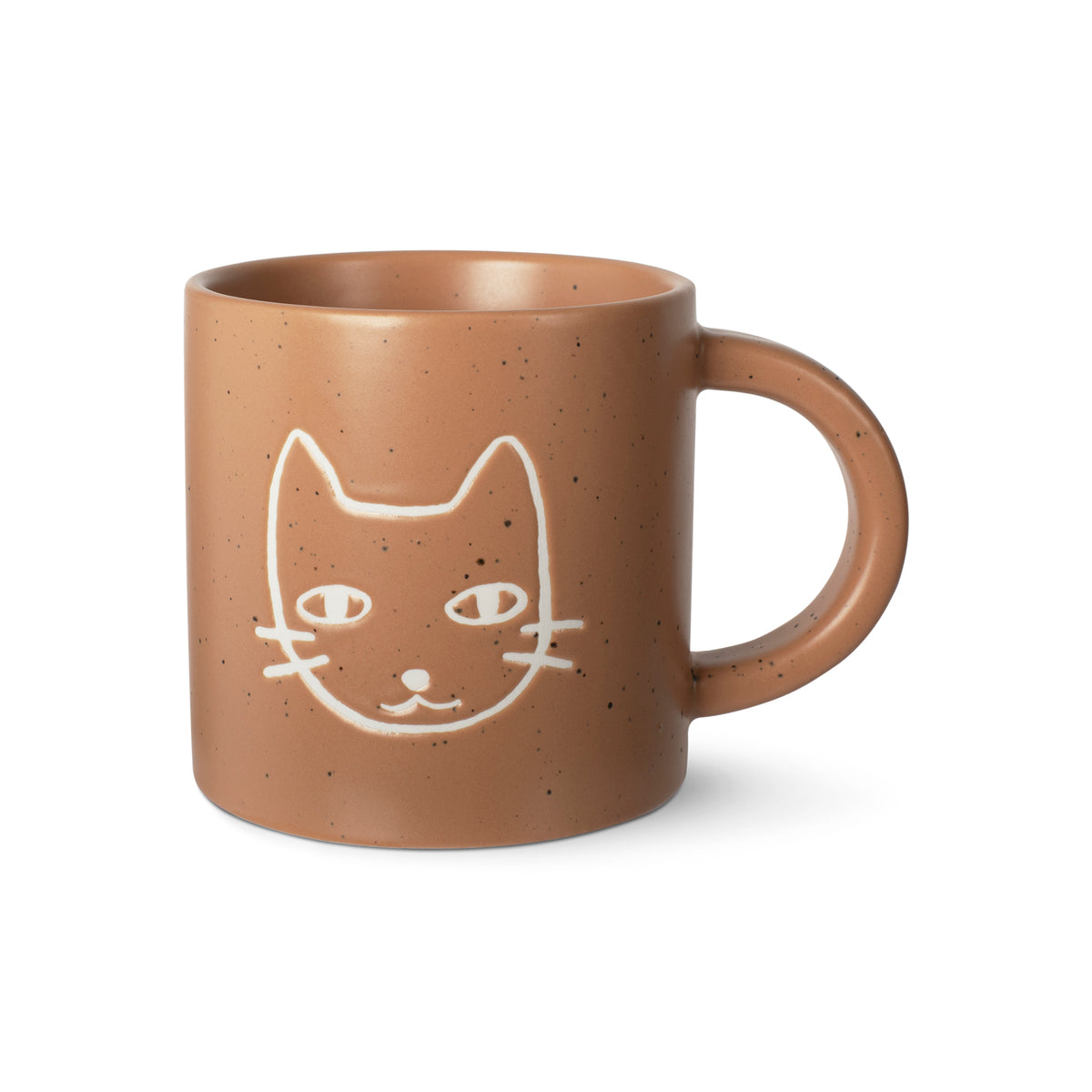 Abstract Cat Light Coral Speckle Mug