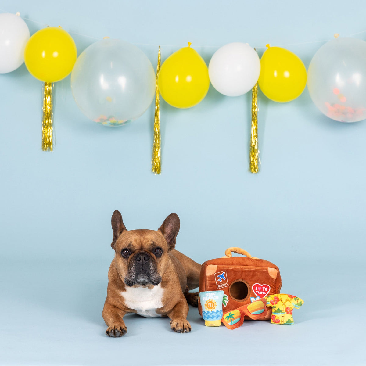 Pack Your Bags Burrow Plush Dog Toy