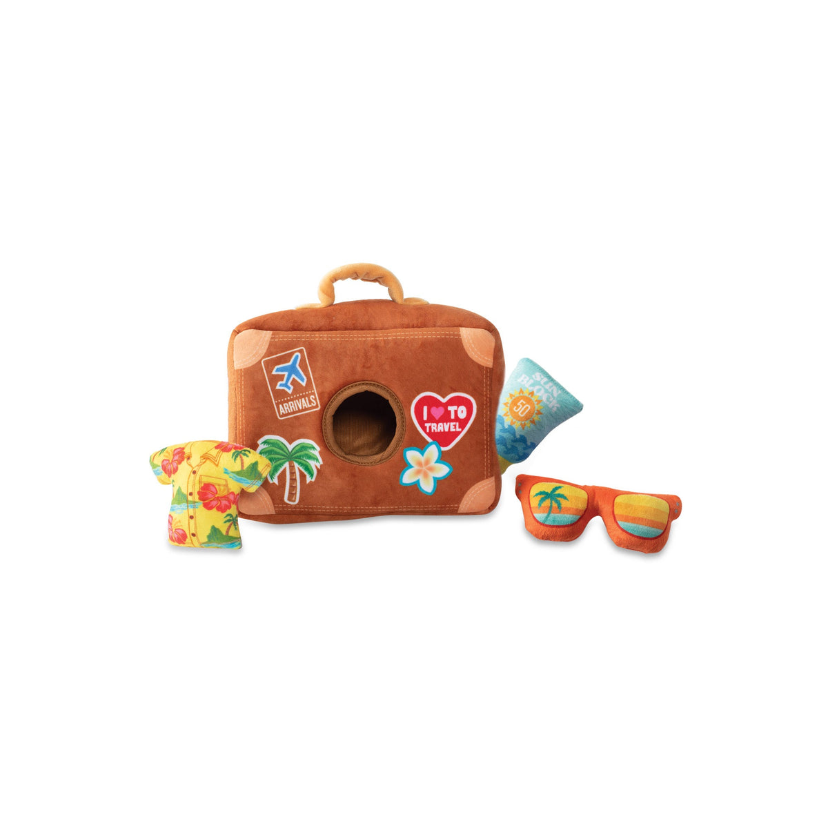 Pack Your Bags Burrow Plush Dog Toy