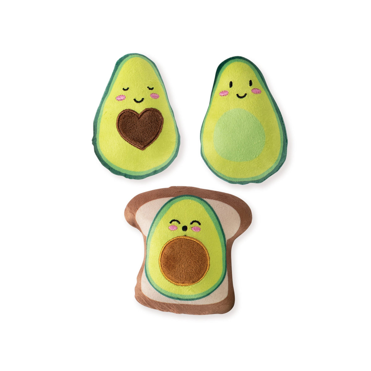 Let's Get Avo Control! 3pc Mini Plush Dog Toy Set