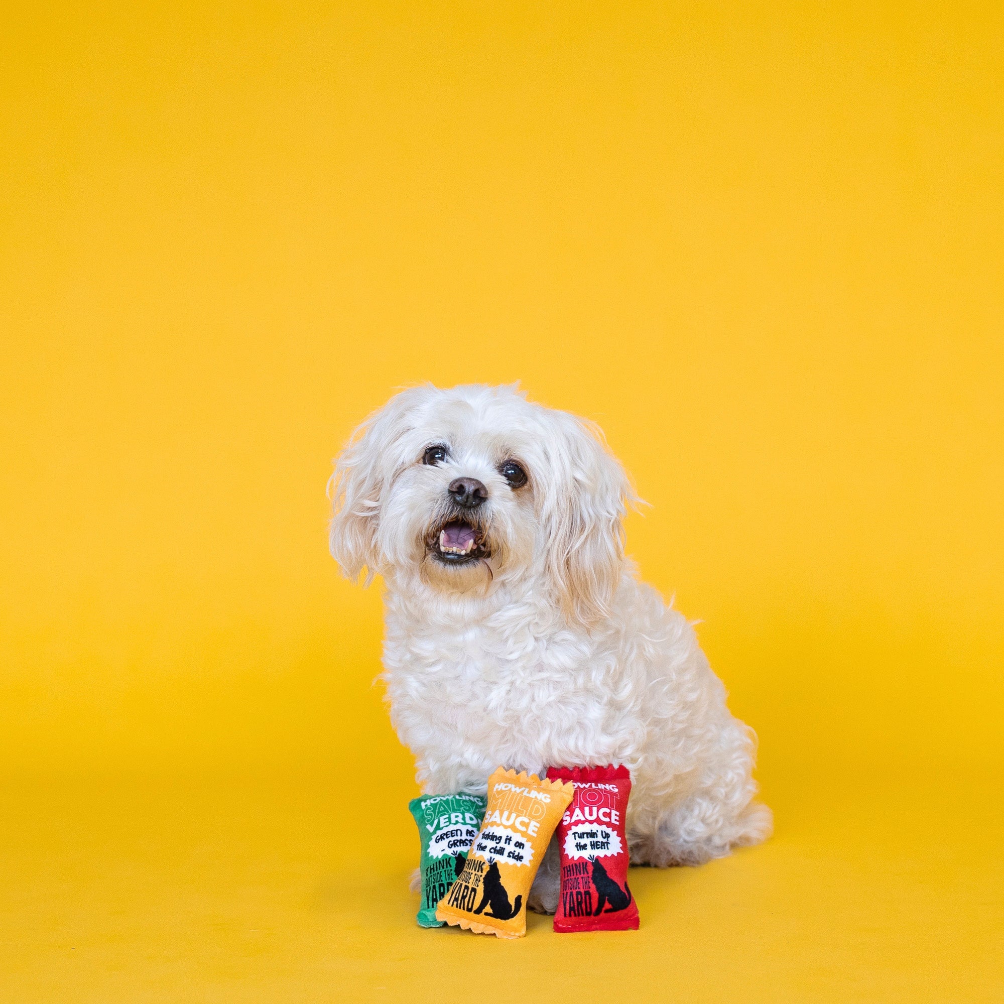Wagsdale Howling Hot Sauce 3pc Mini Plush Dog Toy Set