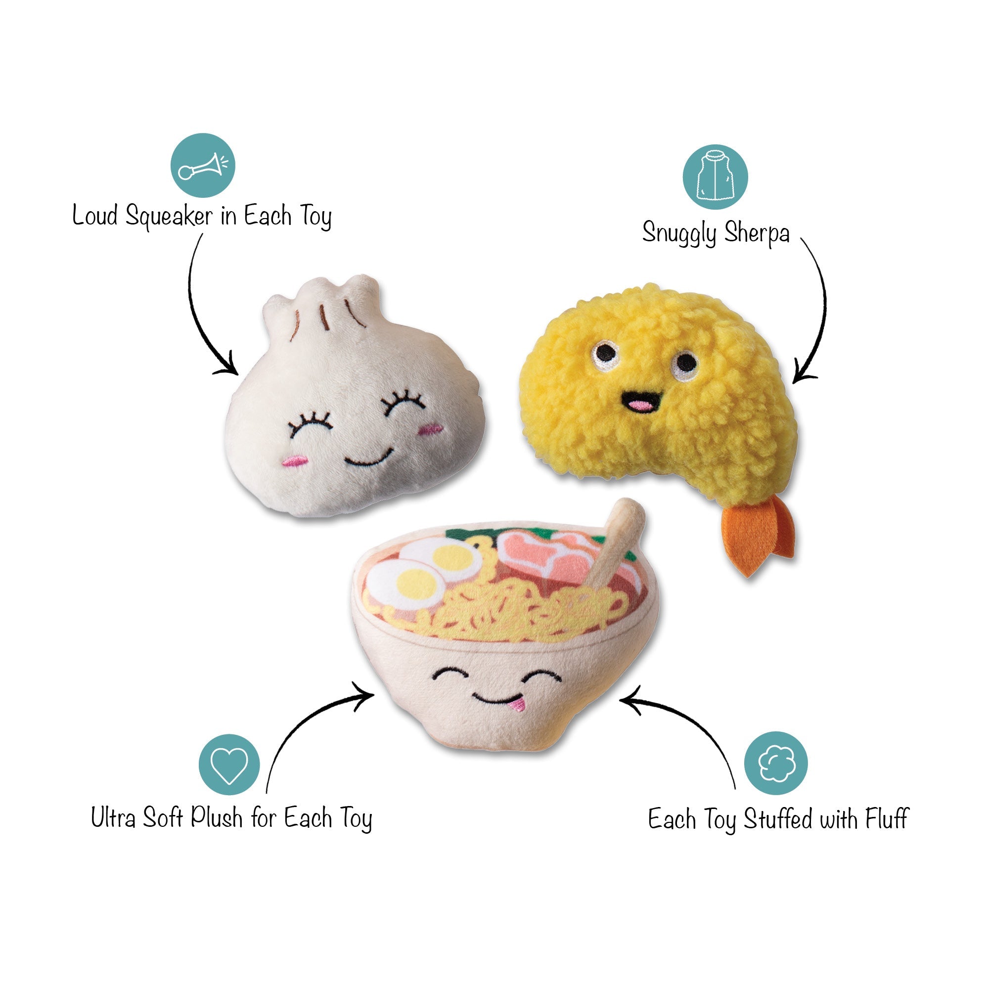 Soy Into You 3pc Mini Plush Dog Toy Set