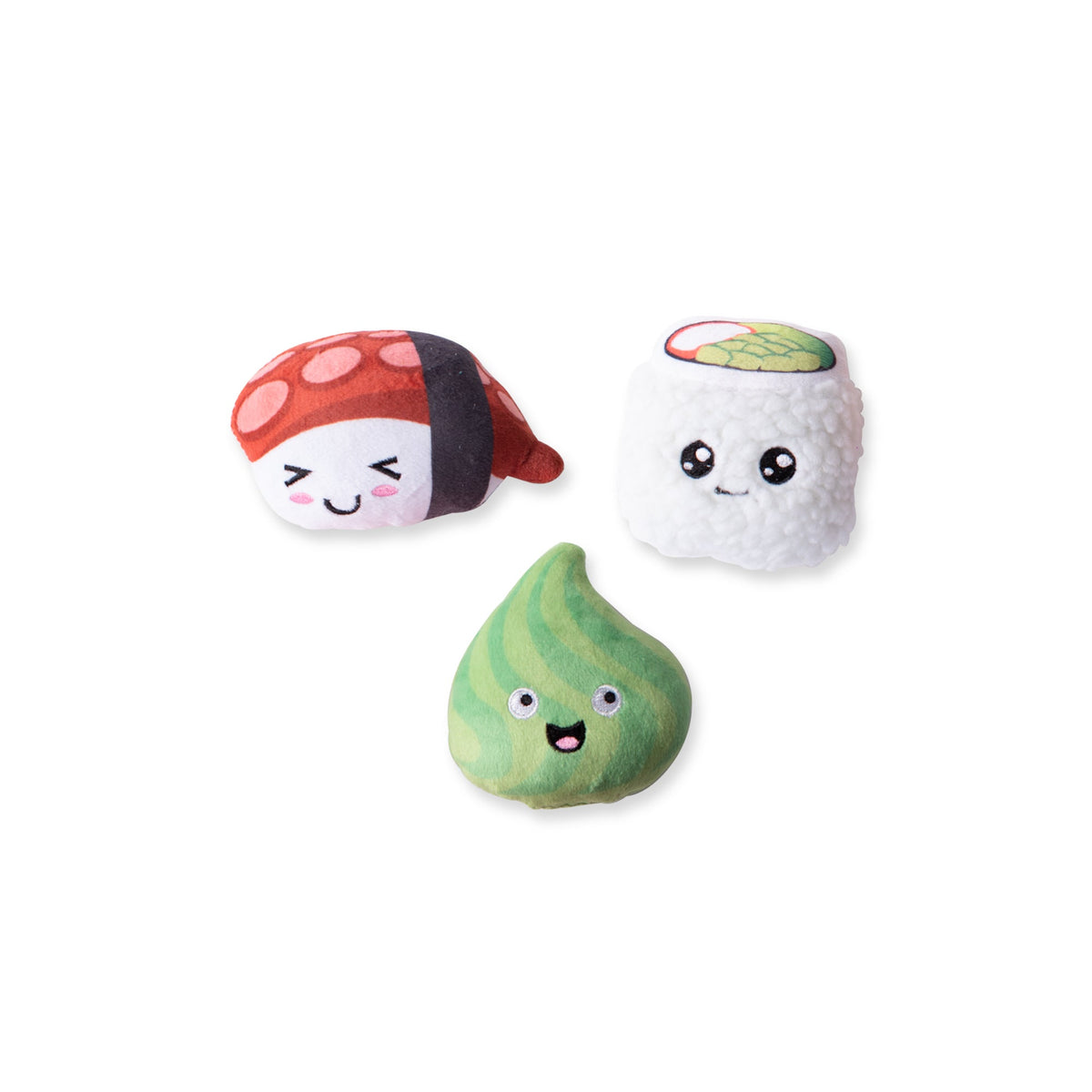 Sushiholic 3pc Mini Plush Dog Toy Set