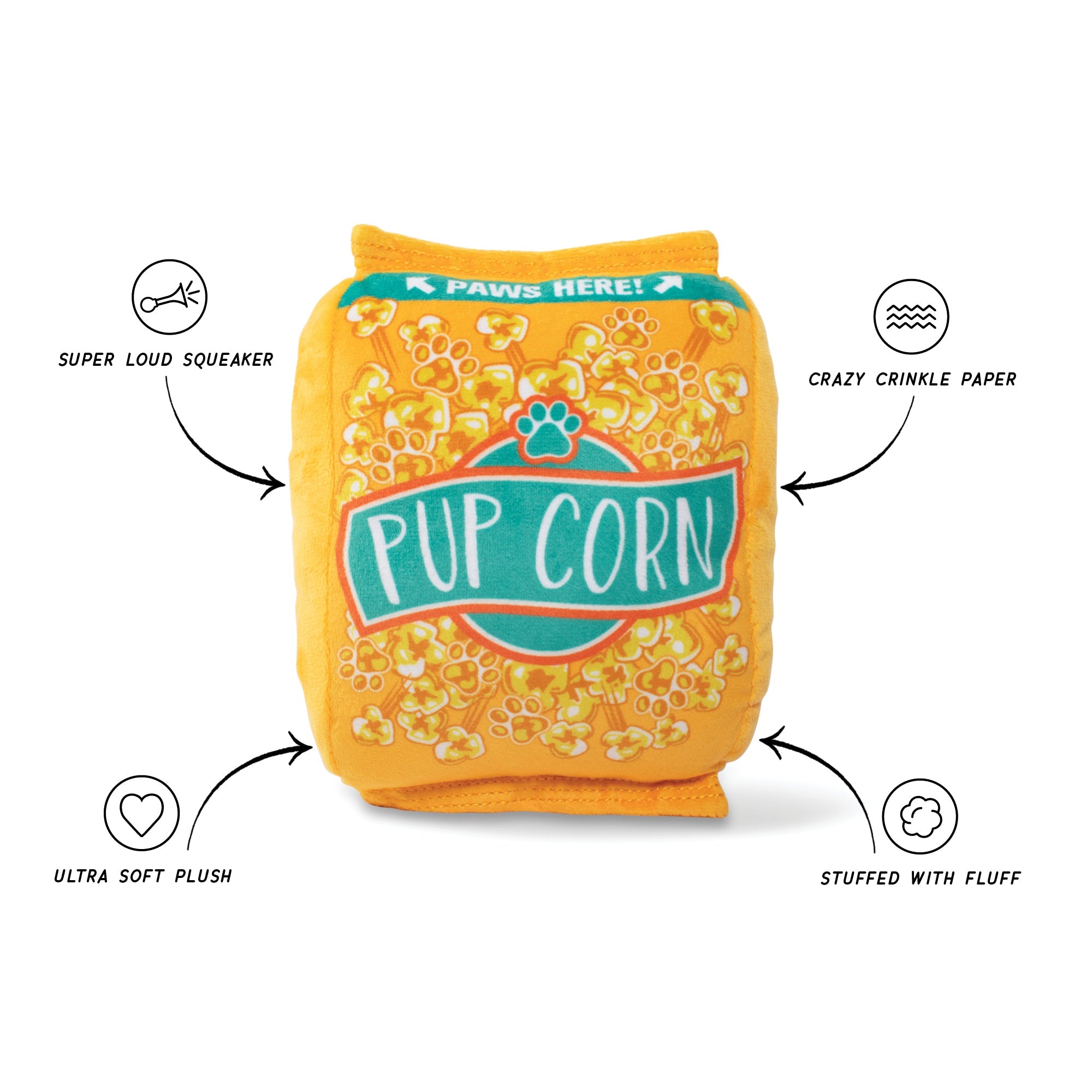 Wagsdale Pup Corn Microwave Bag Dog Toy