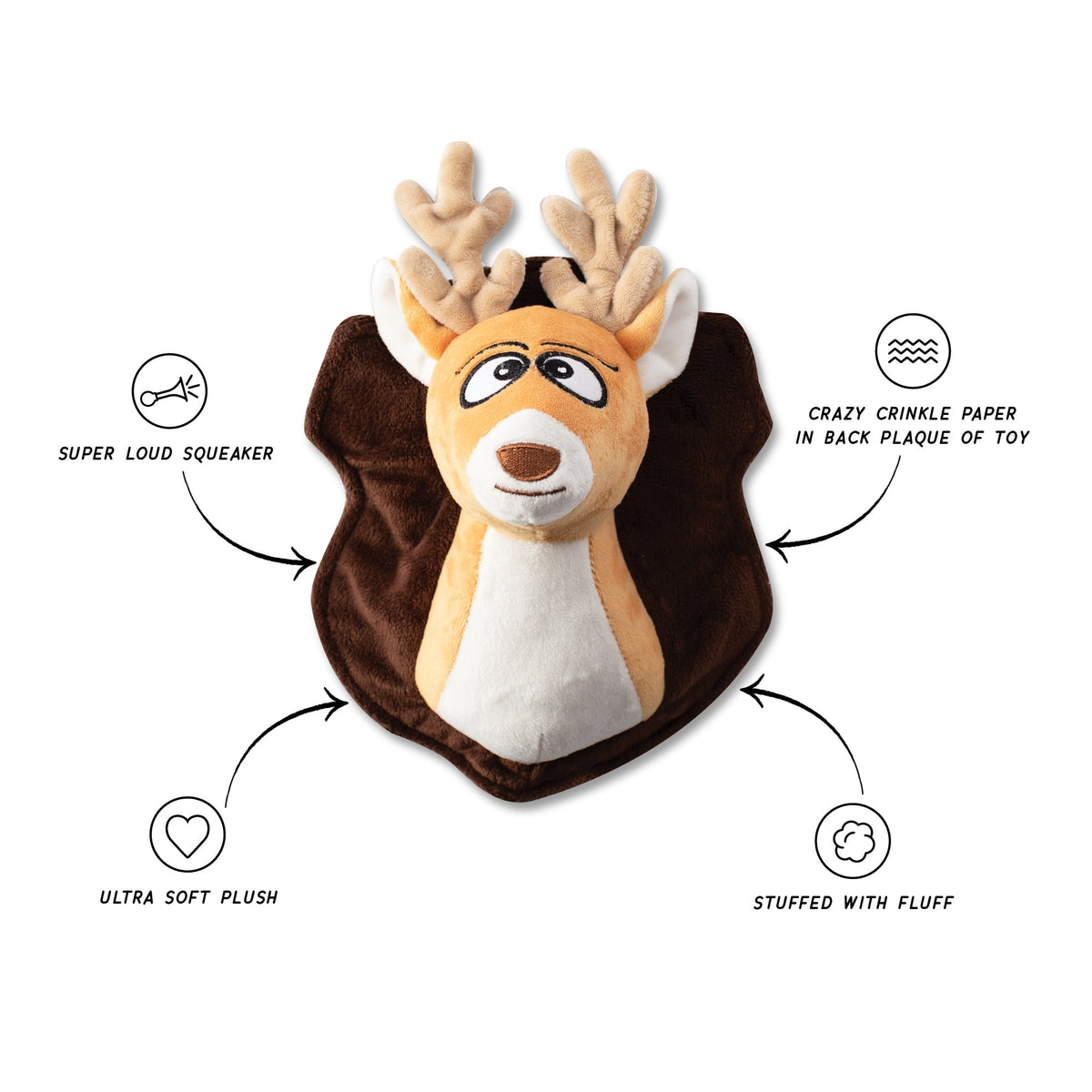Wagsdale Oh Deer! Plush Dog Toy