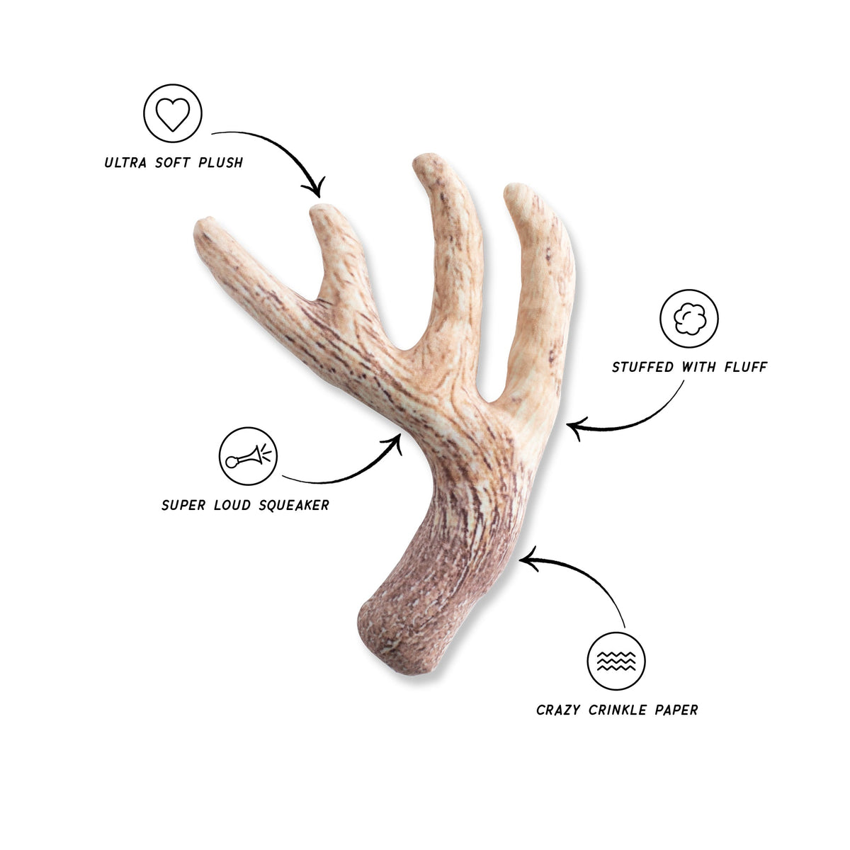Wagsdale Nice Rack Plush Dog Toy