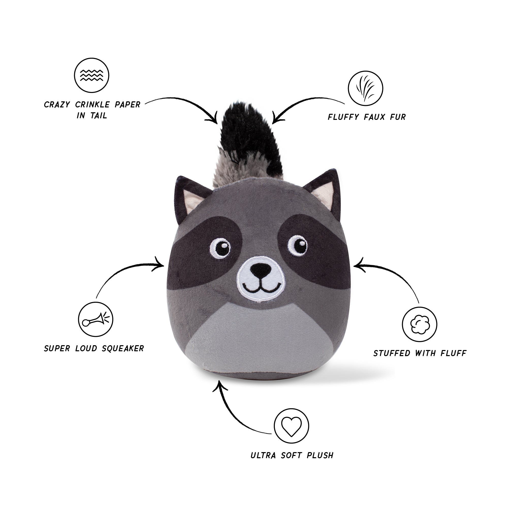 Wagsdale Rocky Raccoon Dog Toy