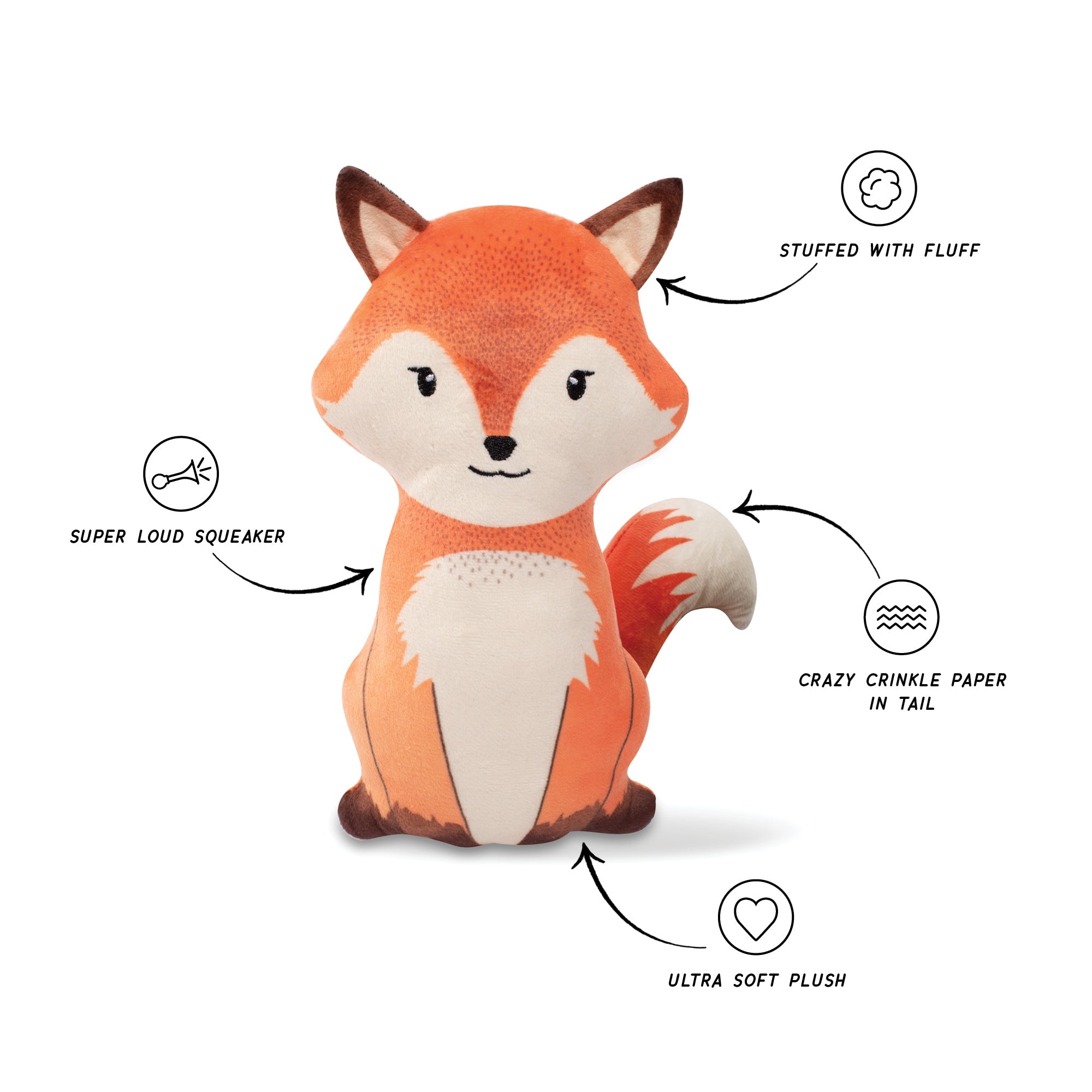 Wagsdale Farrah Fox Dog Toy