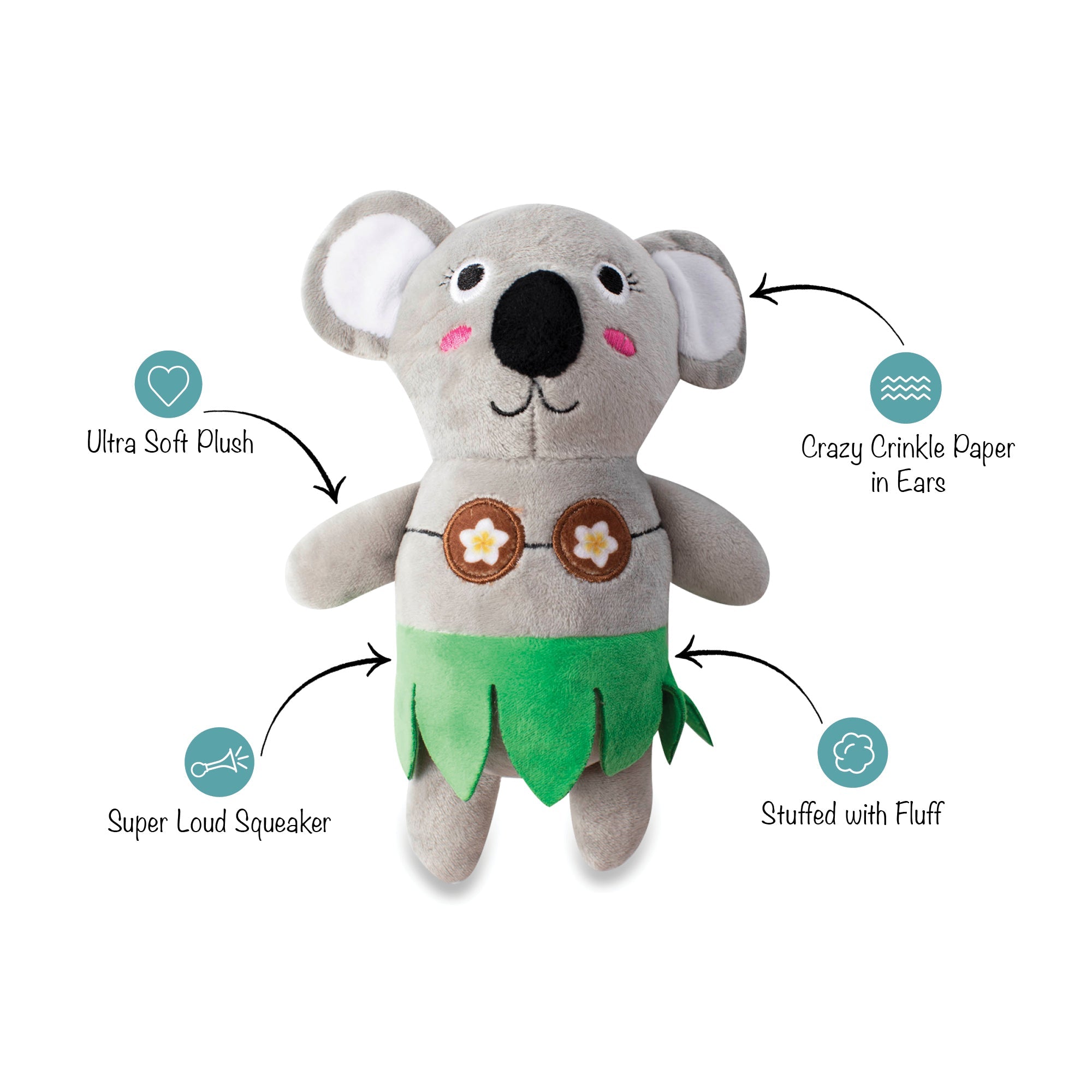 Shake Your Palm Palms Plush Dog Toy
