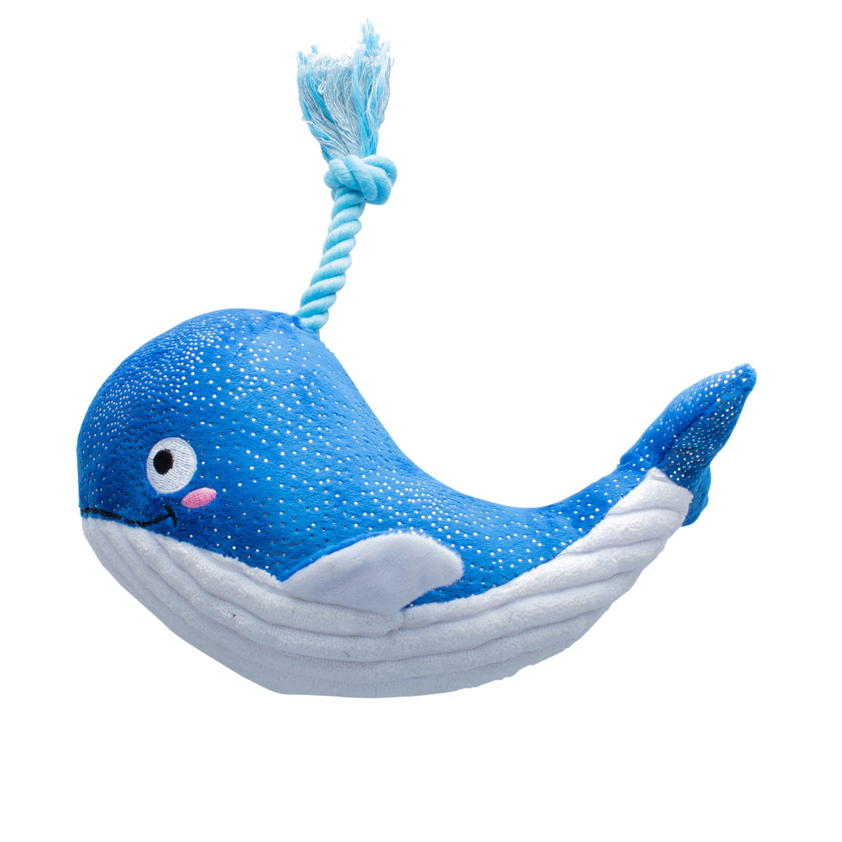 Whale, Hello There Plush Dog Toy With Rope