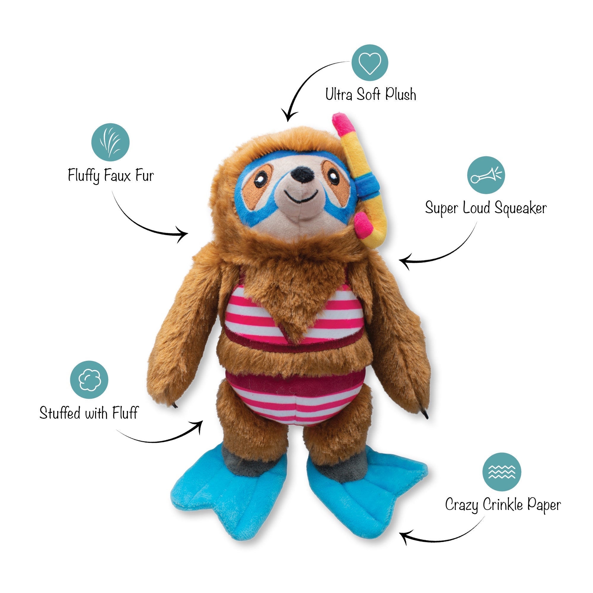 Swimmin' With The Fishes Plush Dog Toy