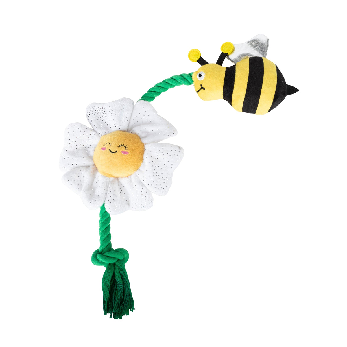 I'm Pollen For You Plush Dog Toy With Rope