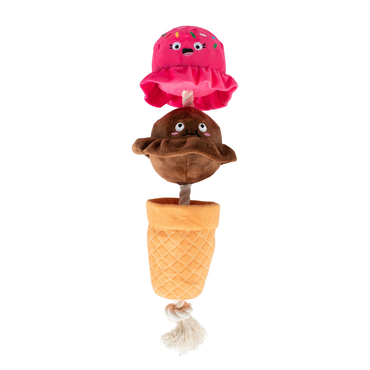 Losing Cone-Trol Plush Dog Toy With Rope
