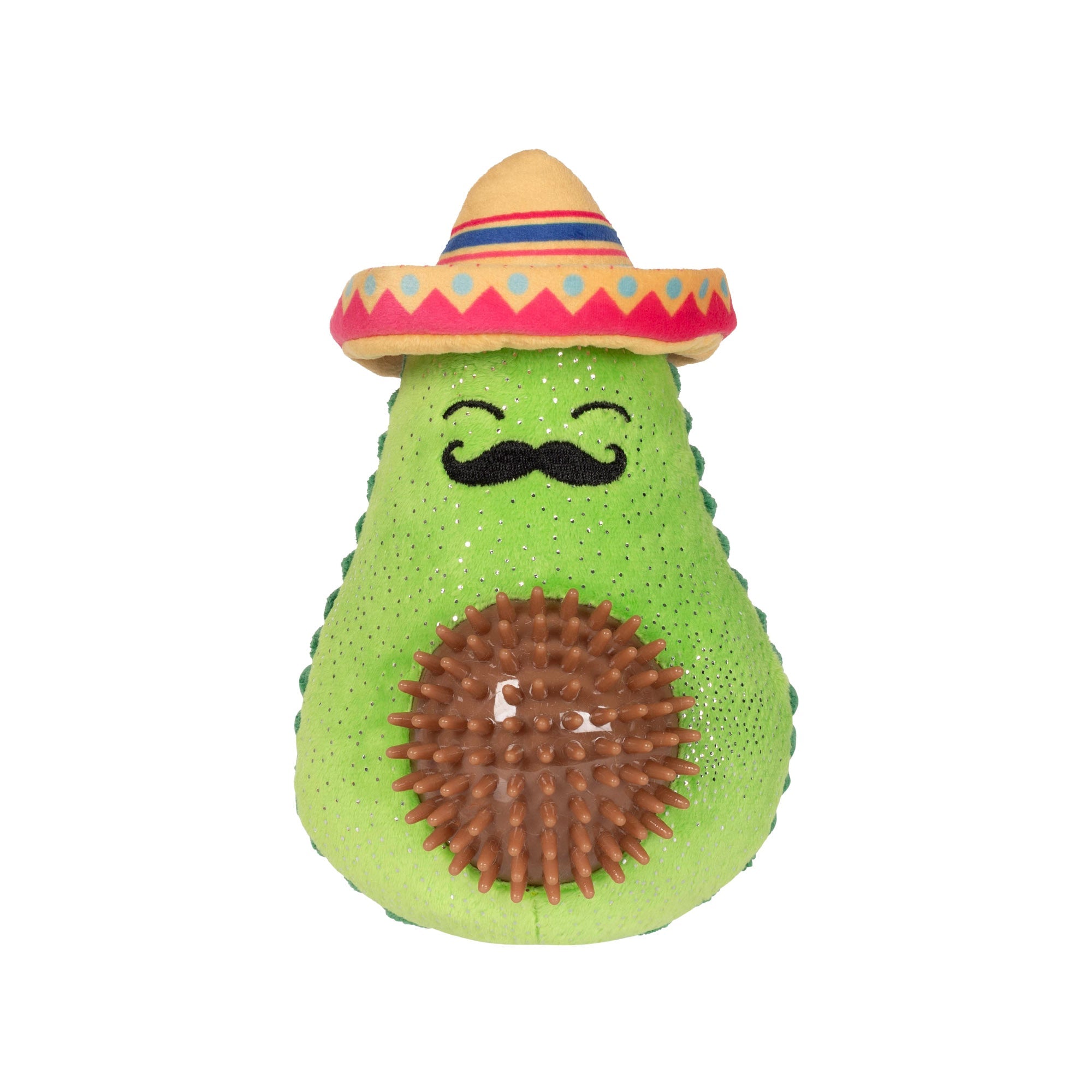 Avo-Fiesta Plush/Spiky Ball Dog Toy