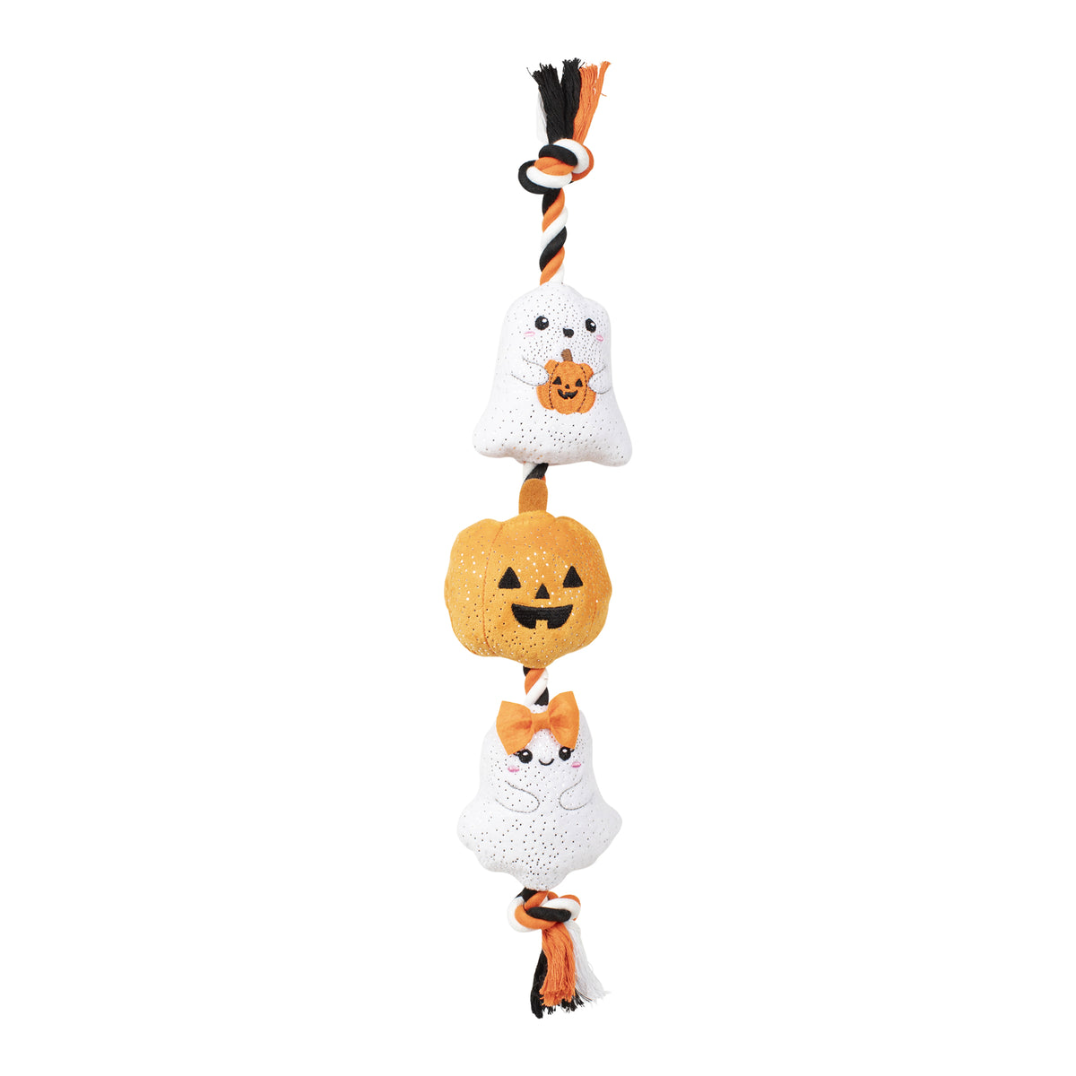 Ghostly Gang Plush Dog Toy With Rope
