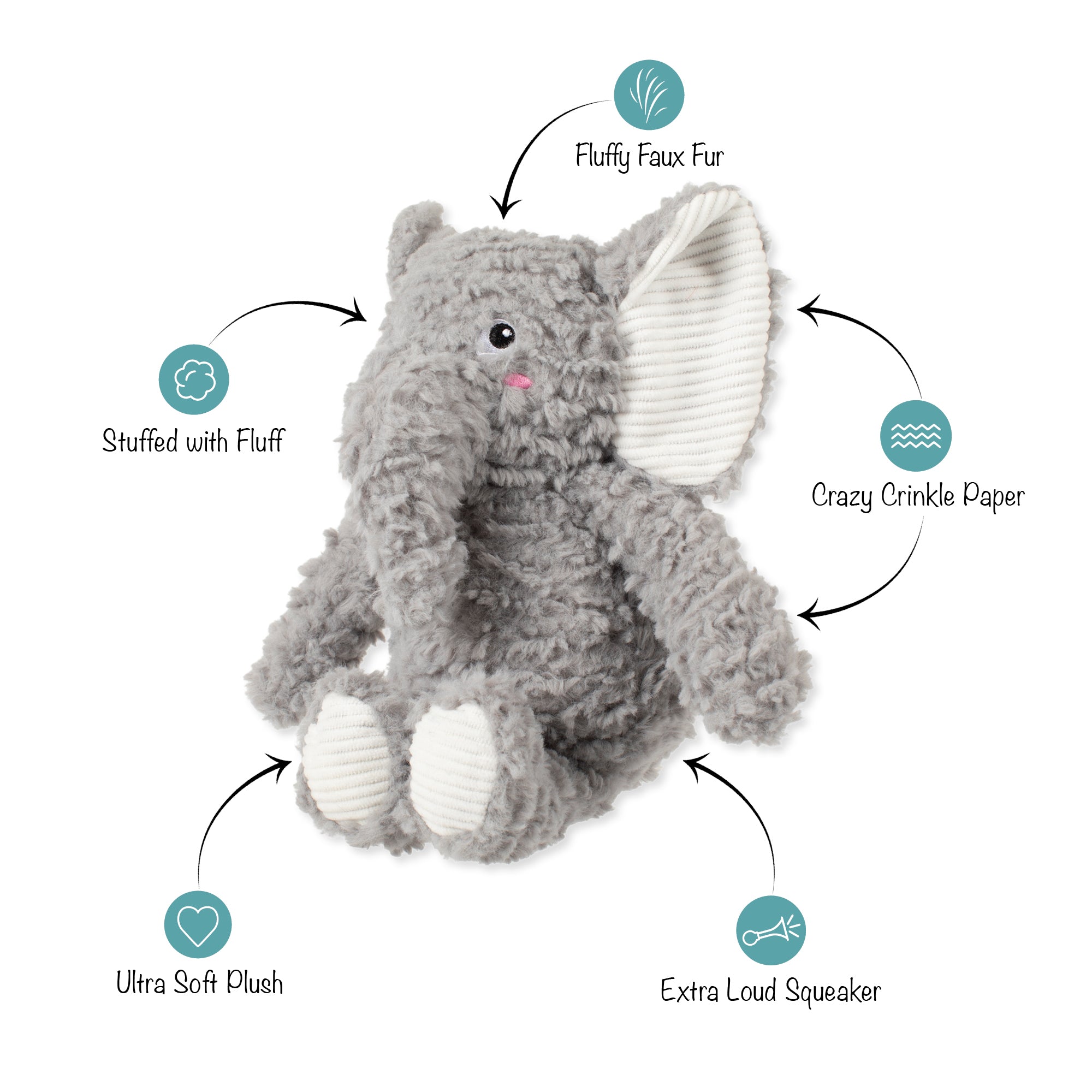 Love You a Ton! Plush Dog Toy