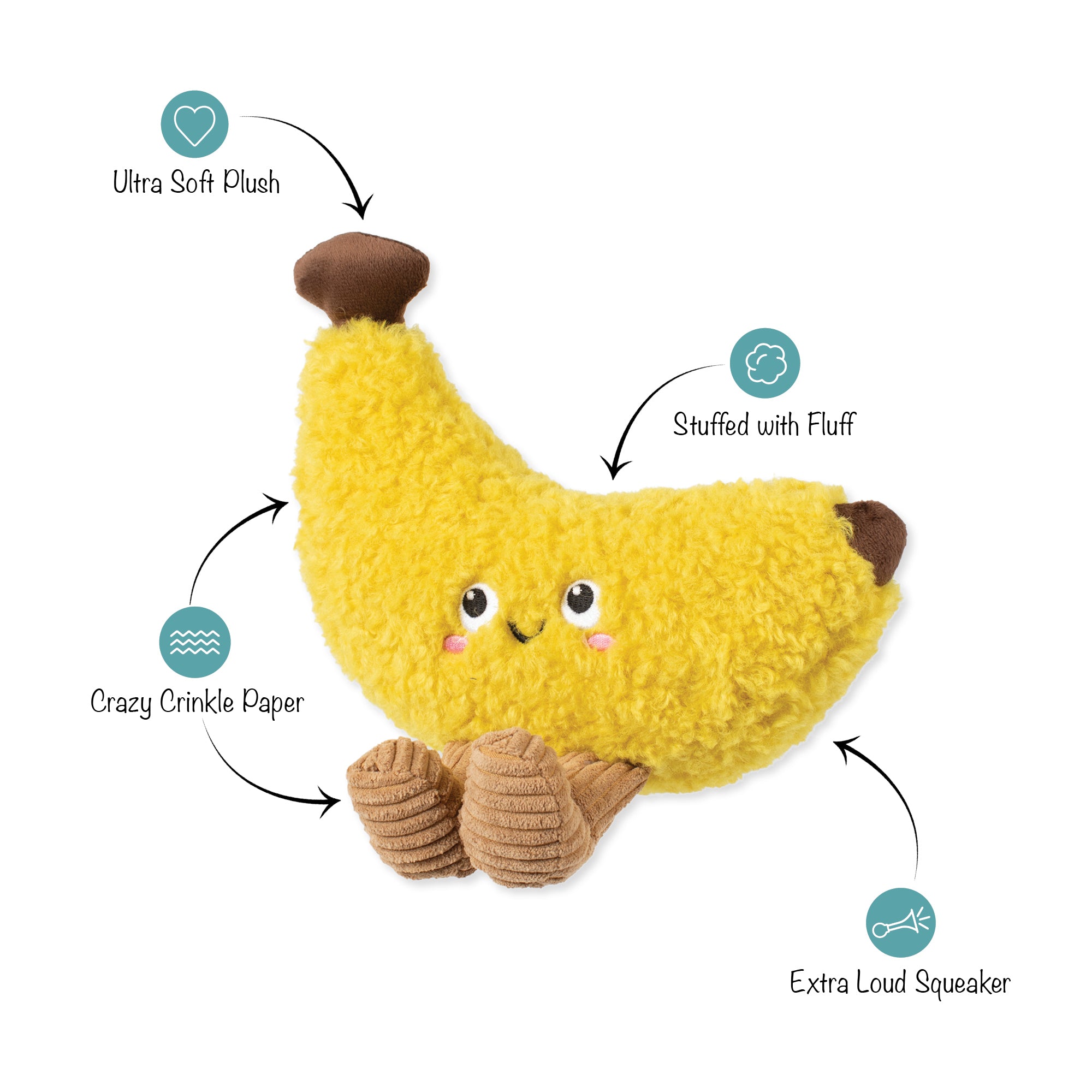 Head Over Peels For You Plush Dog Toy