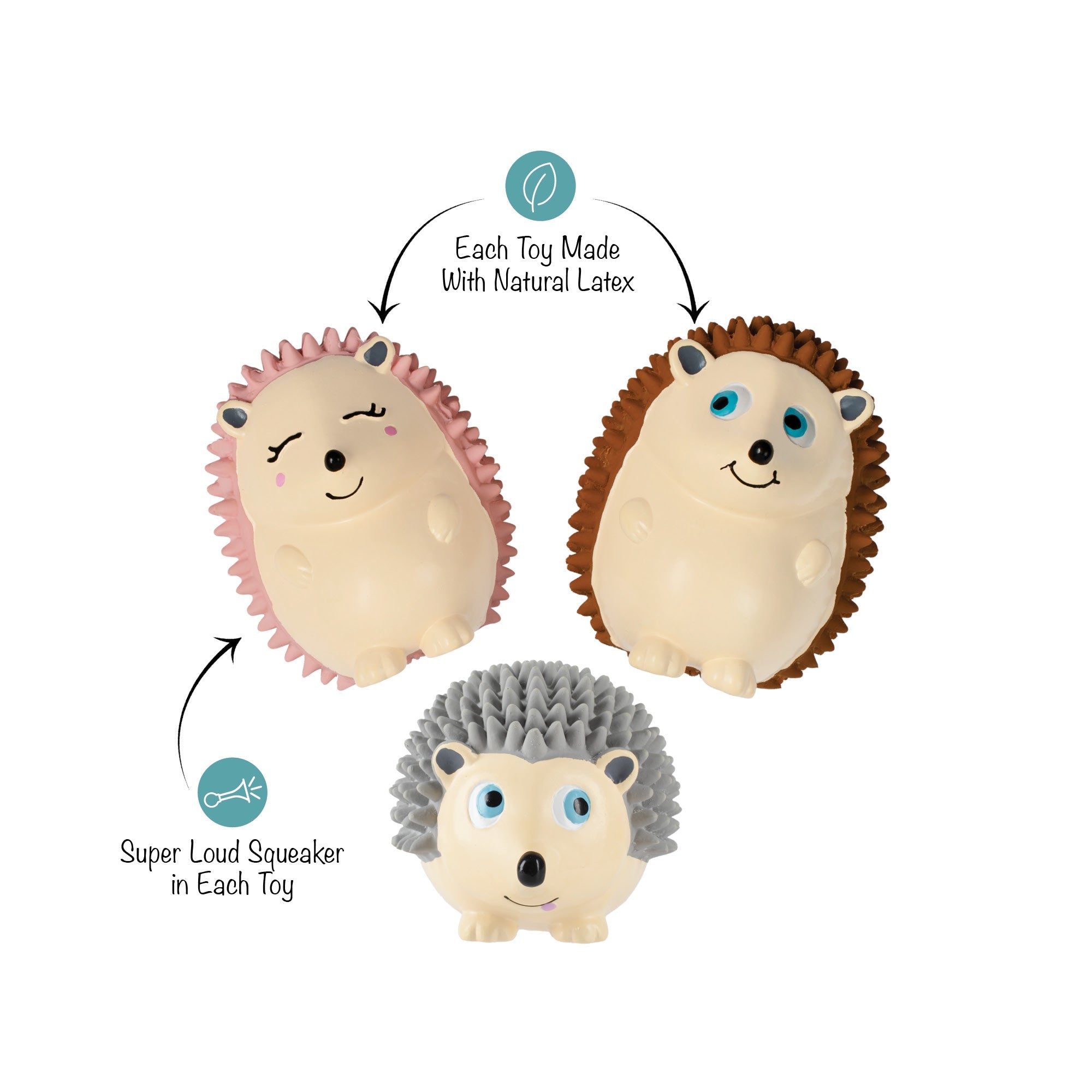 On A Roll 3pc Mini Latex Dog Toy Set
