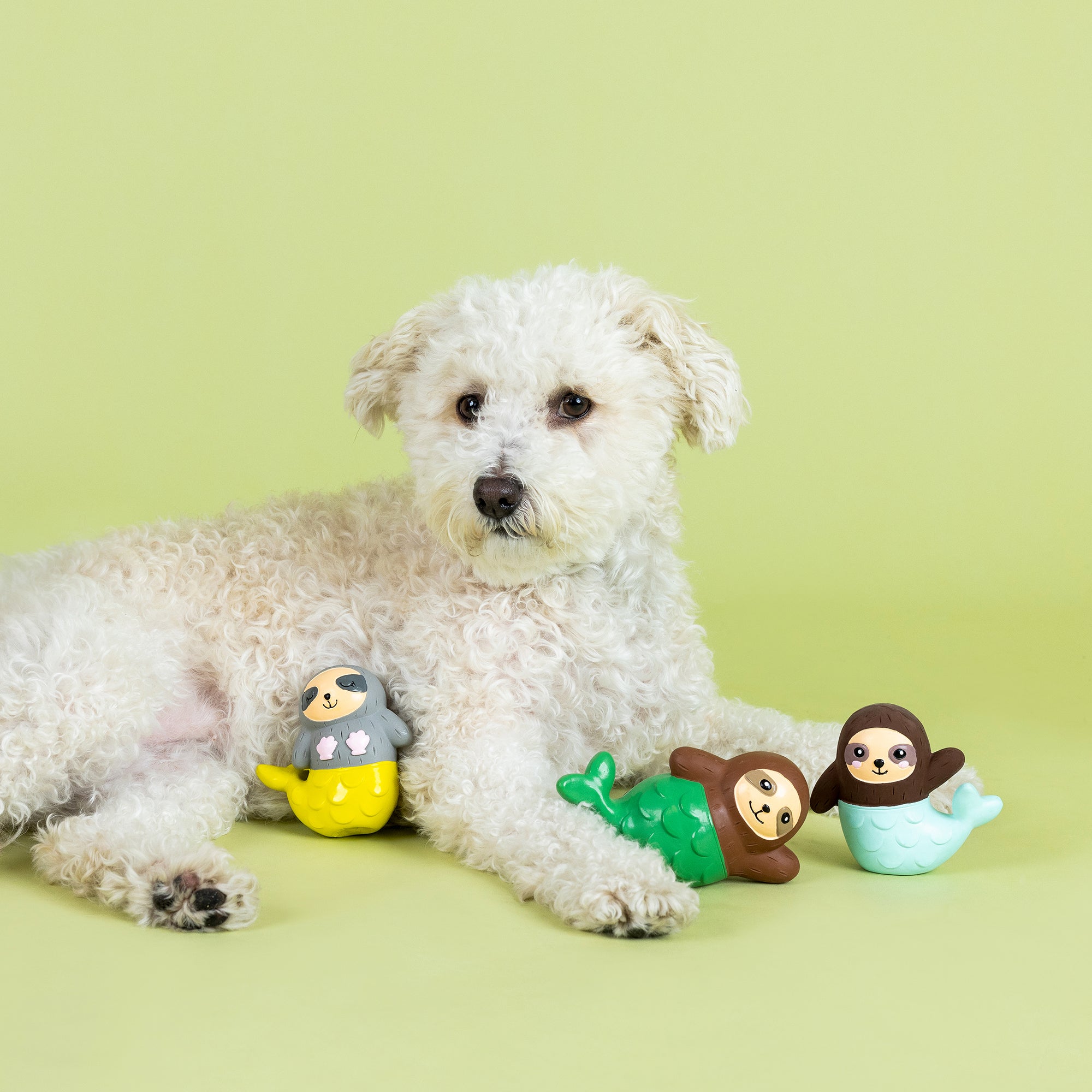 The Little Sloth-Maids 3pc Mini Latex Dog Toy Set