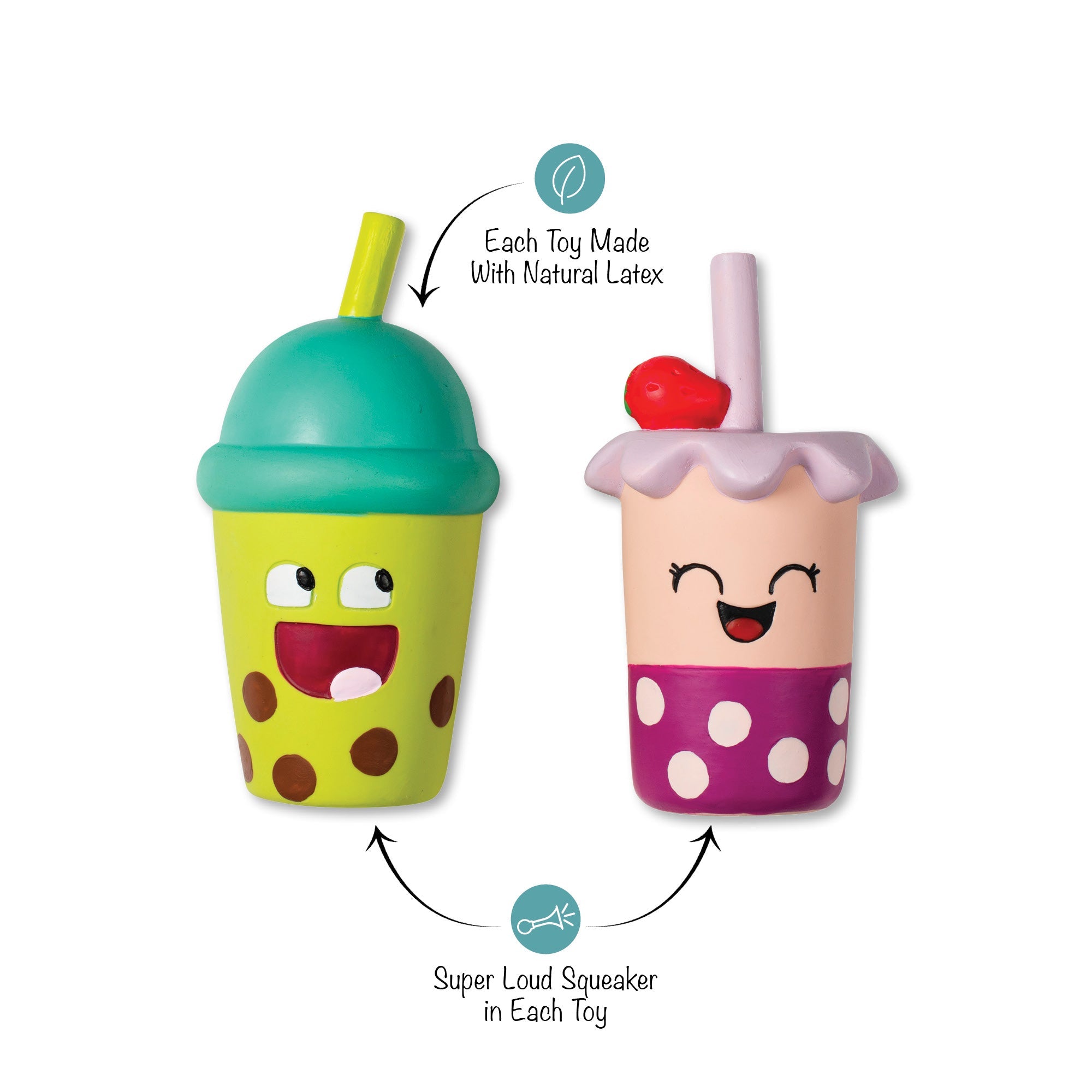 Best-Teas 2pc Latex Dog Toy Set