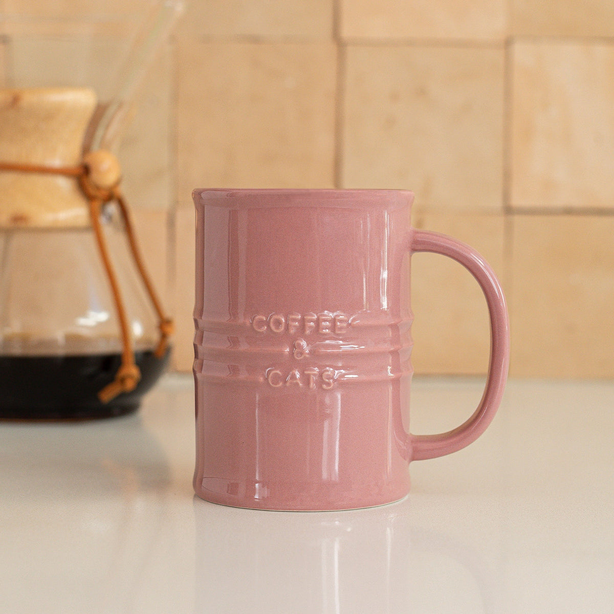 Coffee & Cats Blush Mug