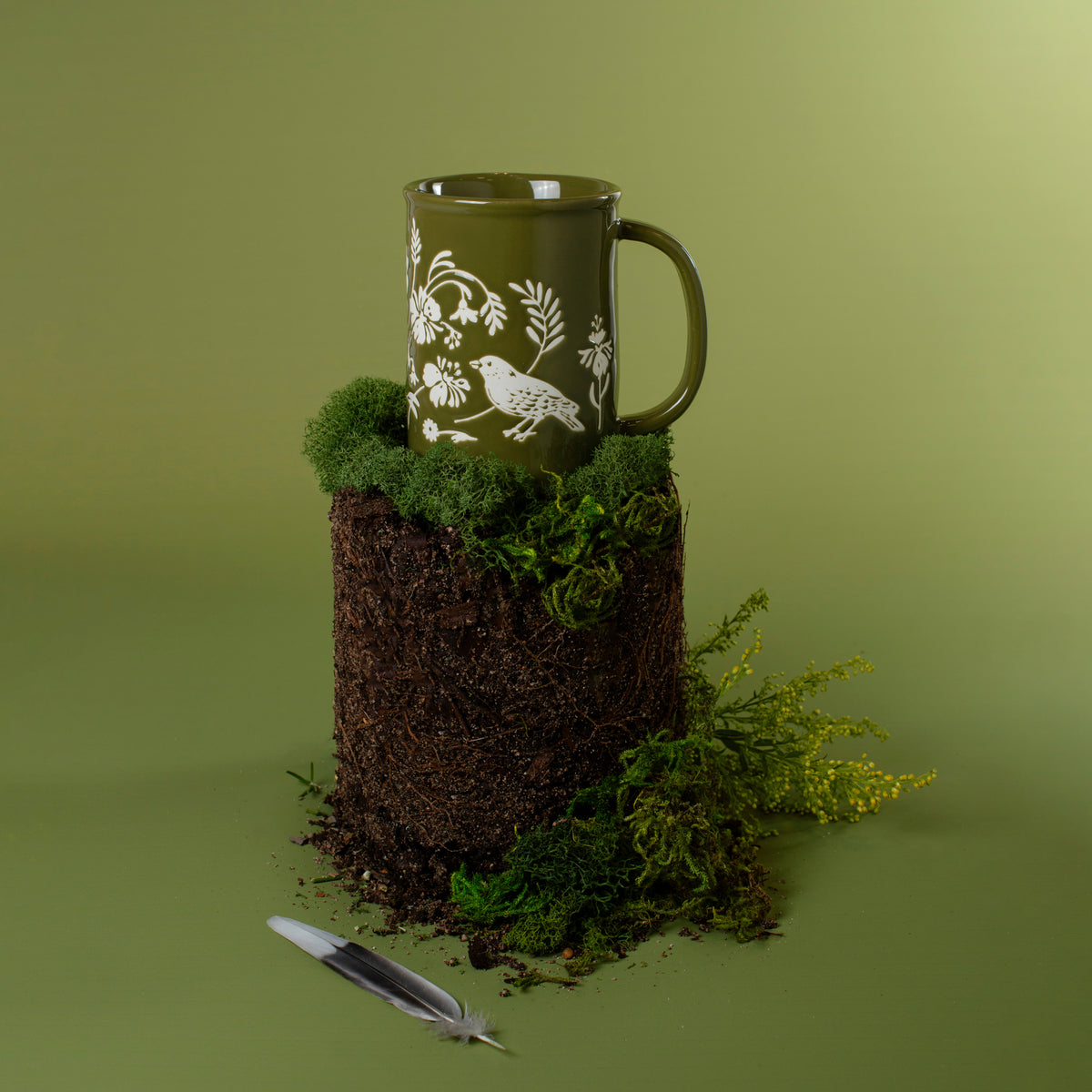 Forage Bird Stoneware Mug
