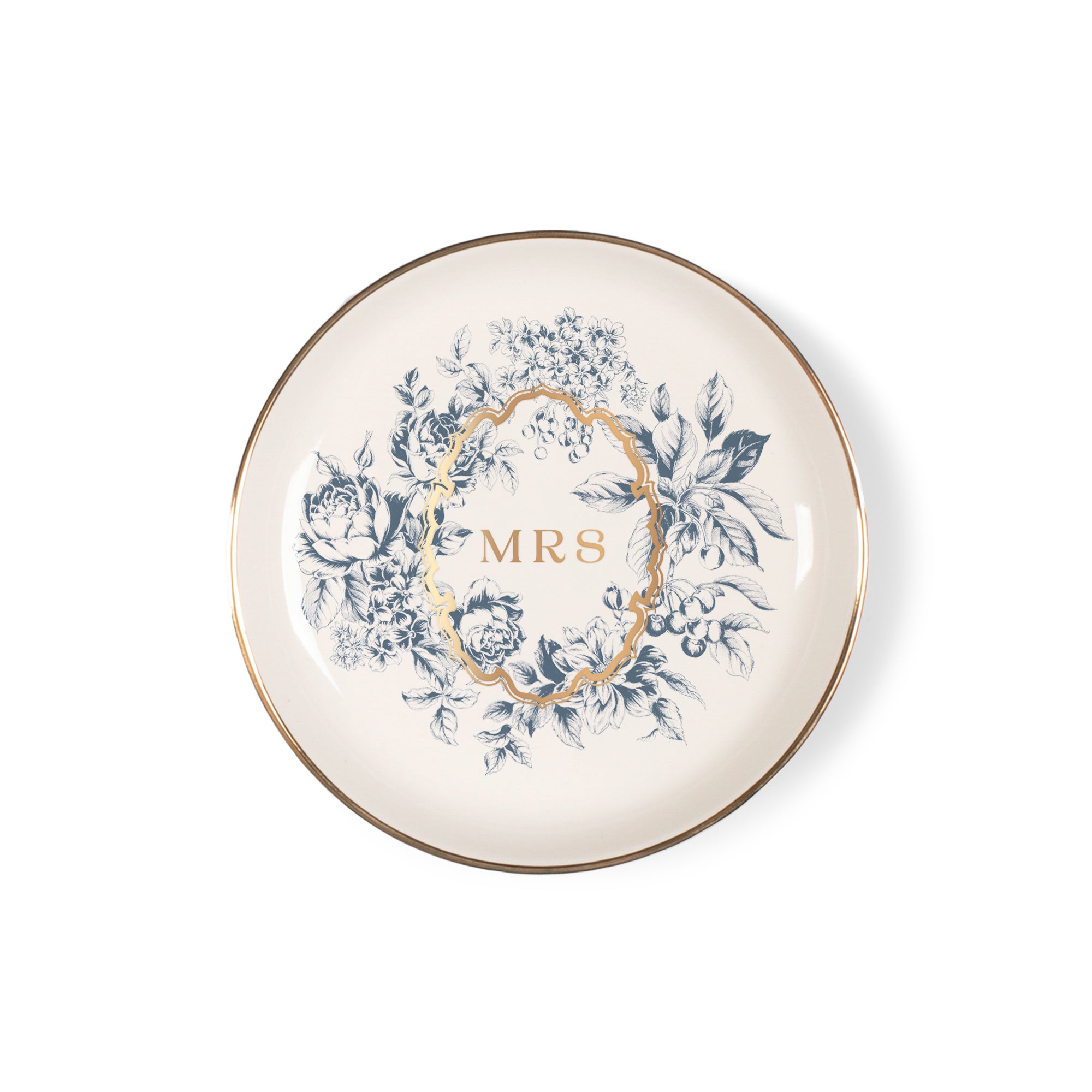 Something Blue Round Trinket Dish