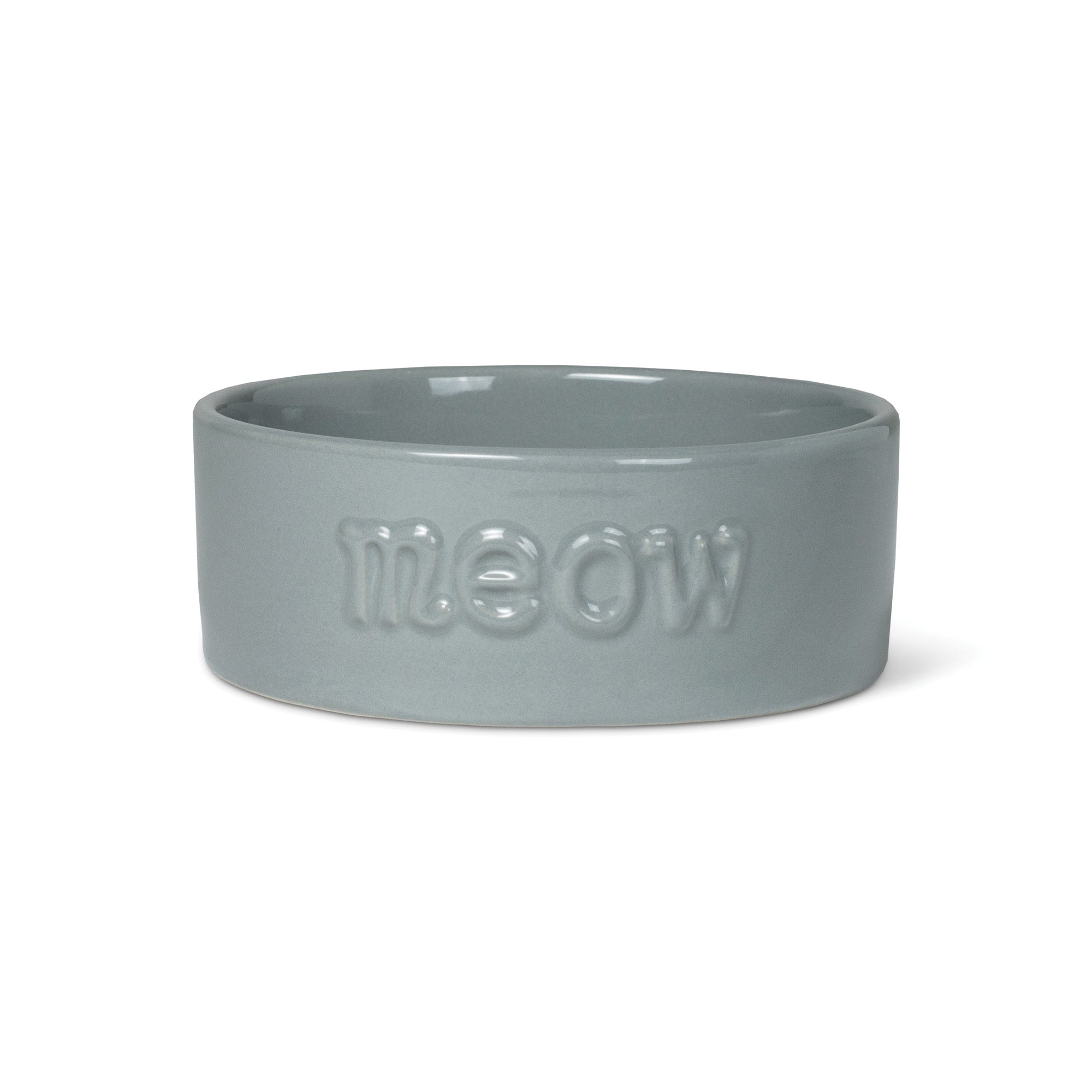 Sculpt Meow Gray Cat Bowl