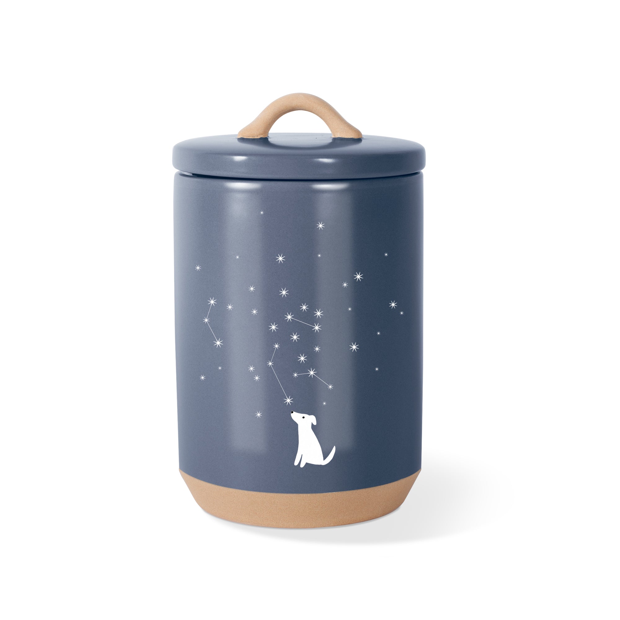 Celestial Dog Stoneware Treat Jar