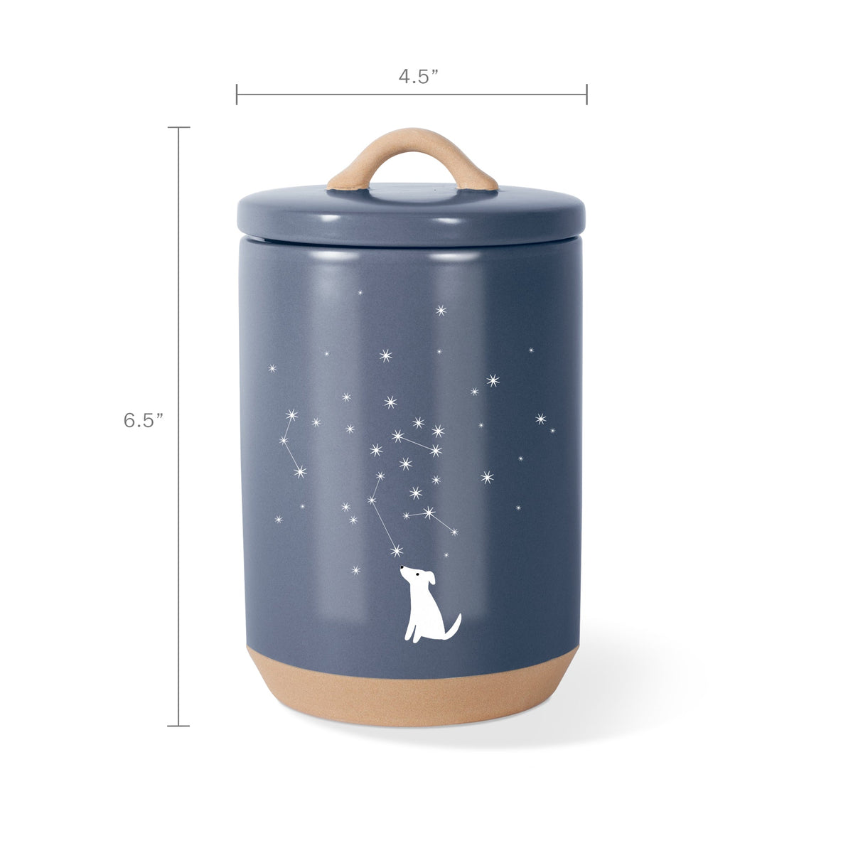 Celestial Dog Stoneware Treat Jar