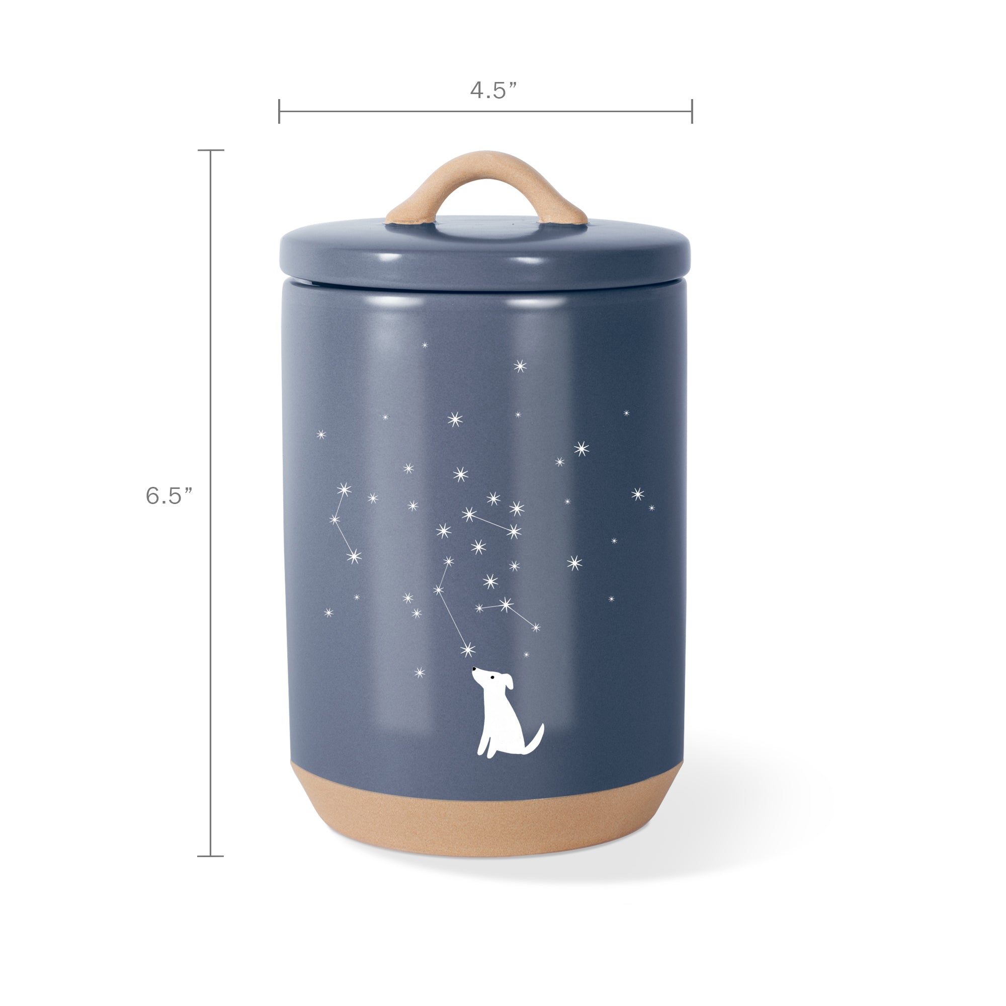 Celestial Dog Stoneware Treat Jar