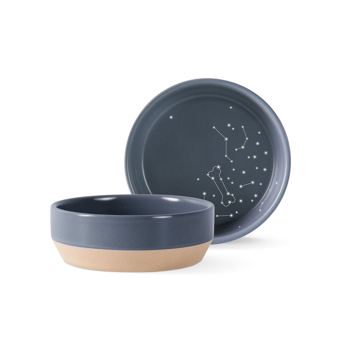 Celestial Medium Stoneware Pet Bowl