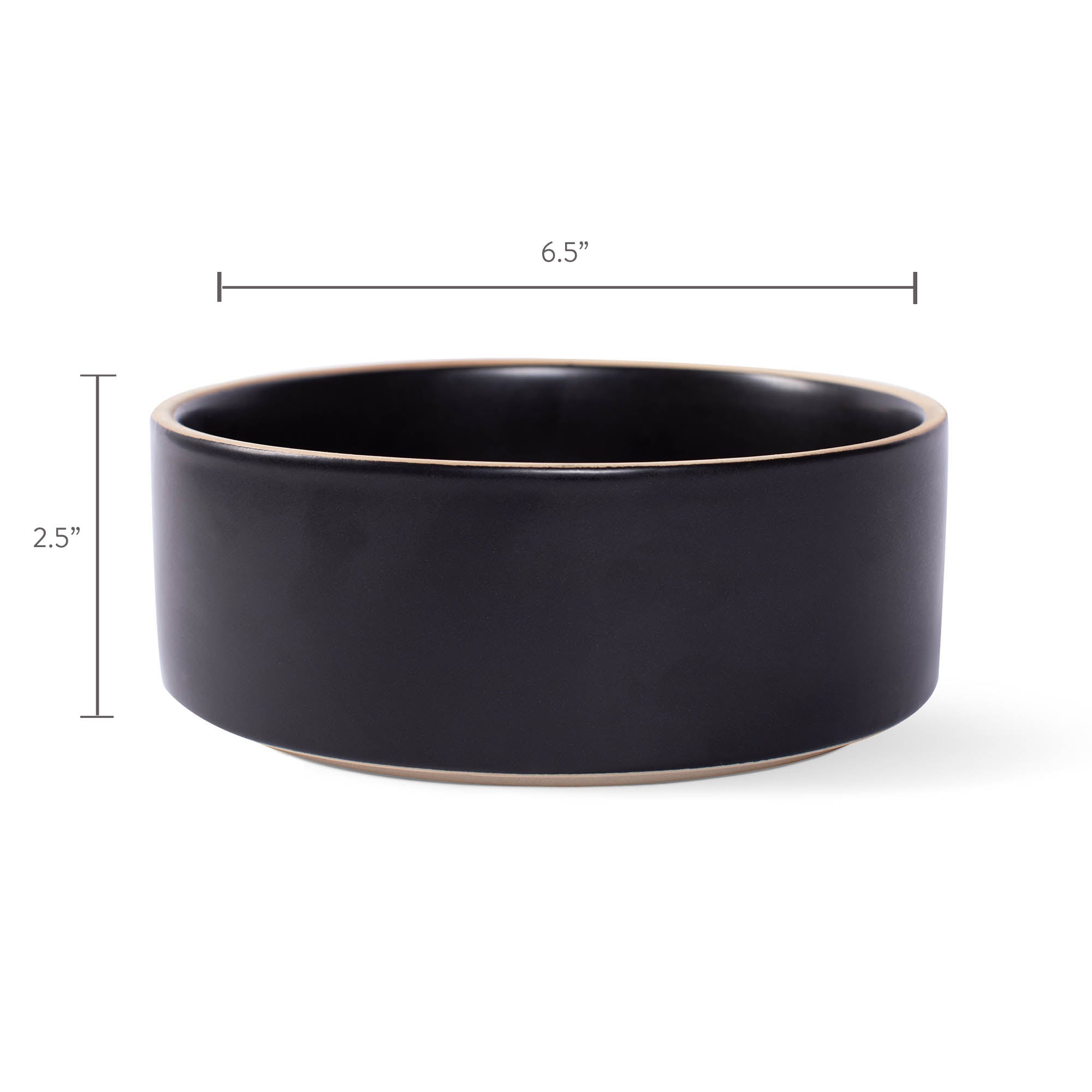 Minimal Deep Charcoal Pet Bowl