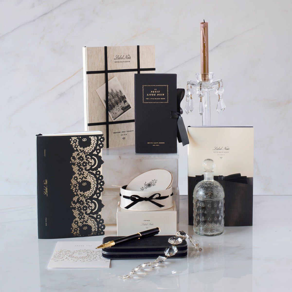 Noir Lace Slim Journal
