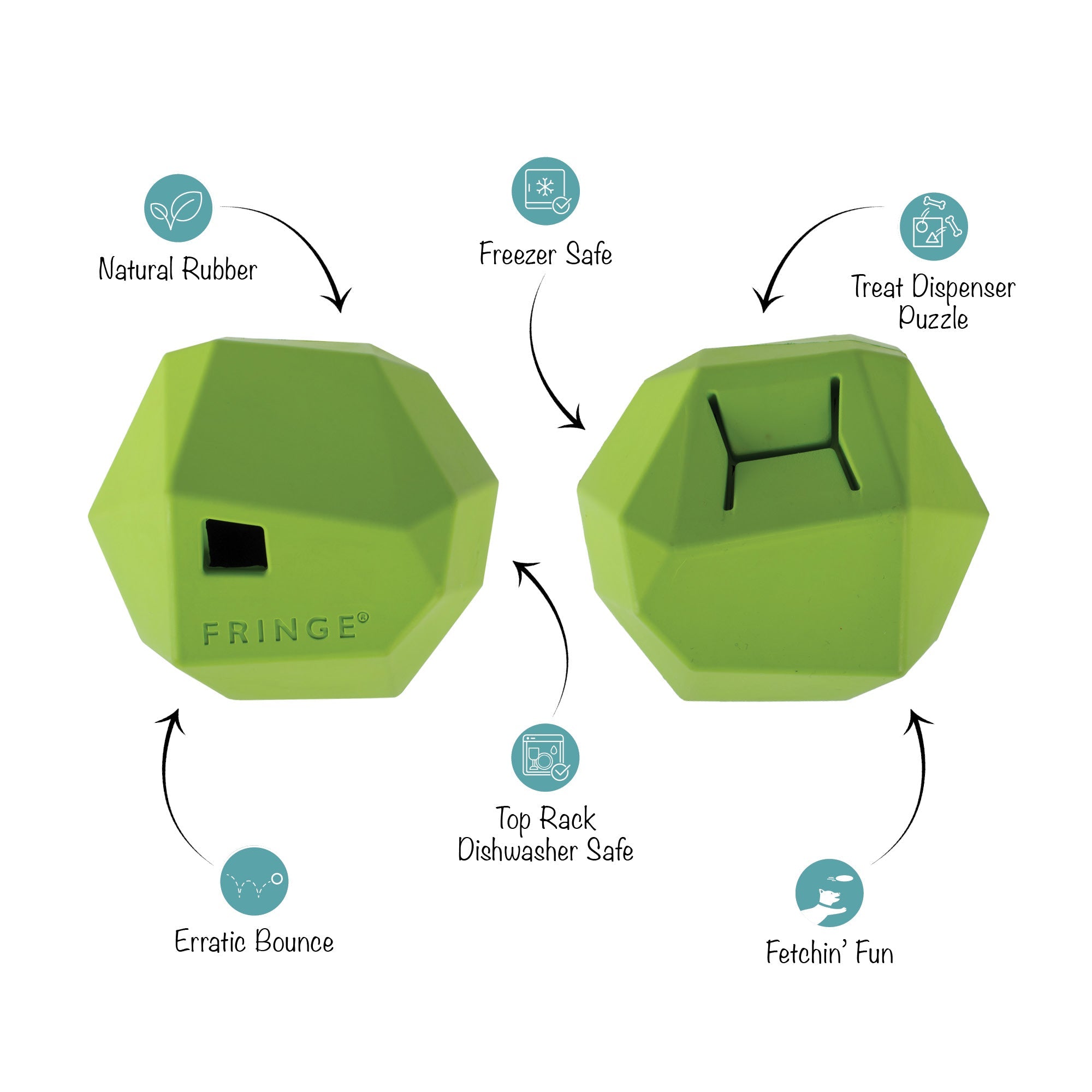 Having A Ball Lime Rubber Dog Toy