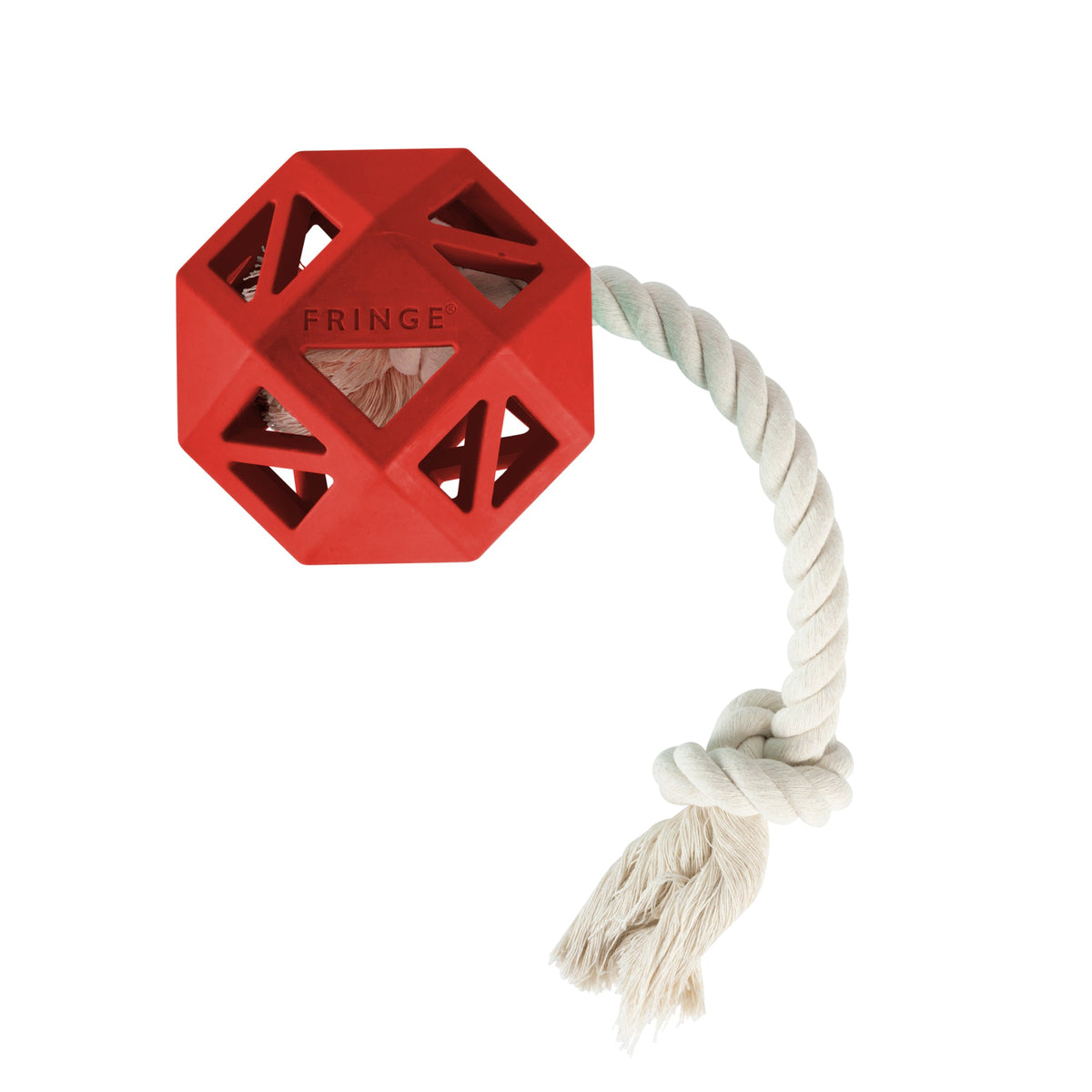 Pull My Way Red Rubber Dog Toy