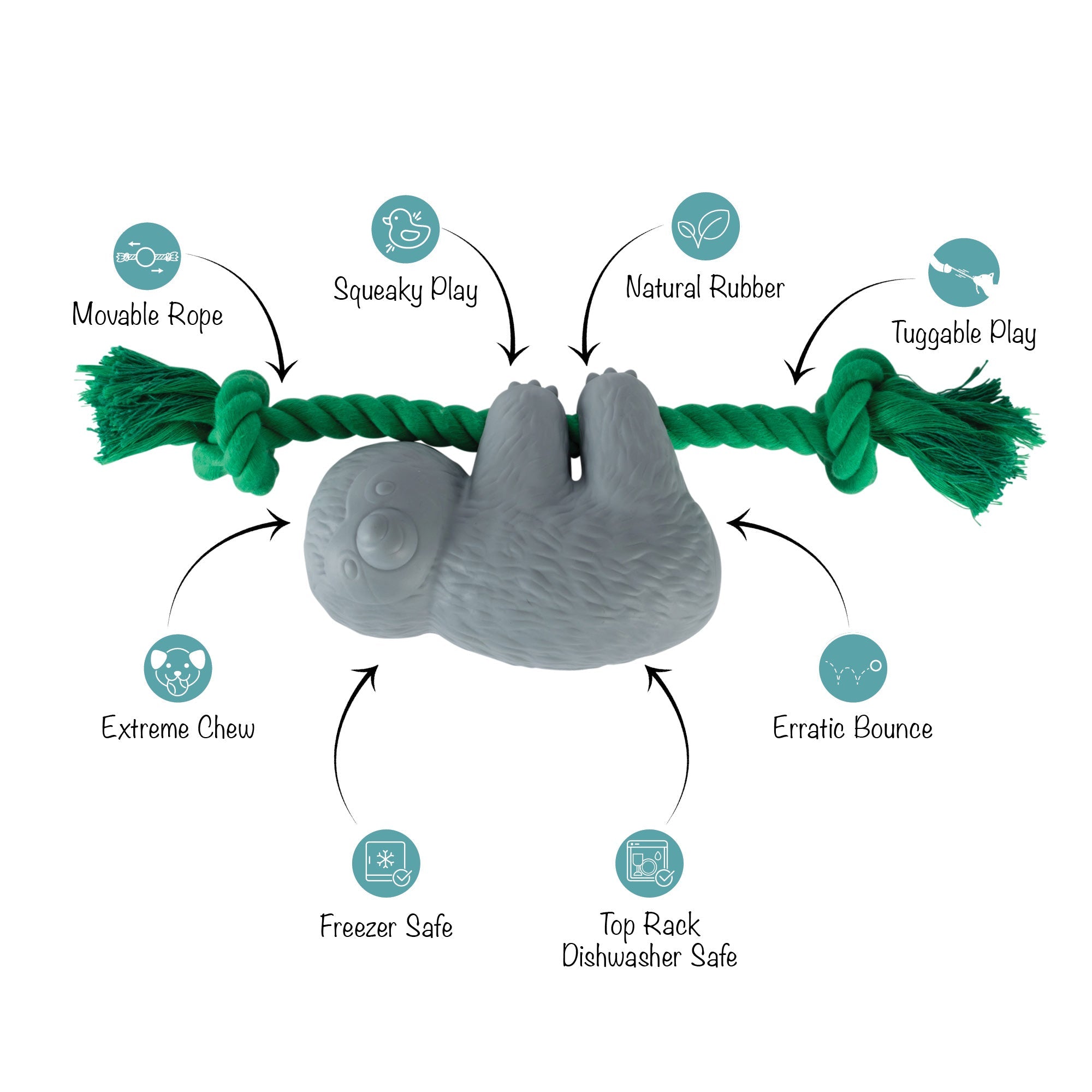 How's It Hangin'? Rubber Dog Toy
