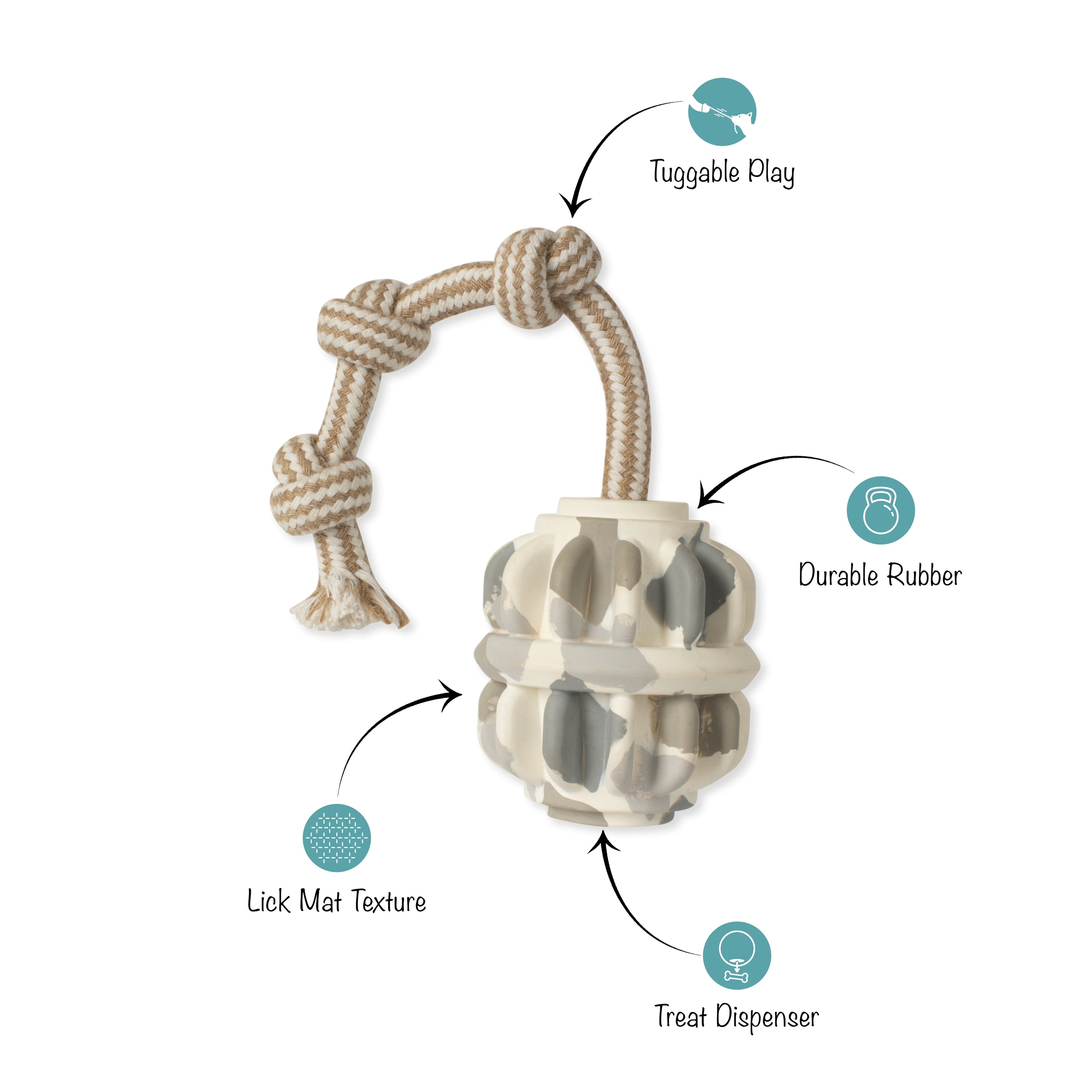 Shape-Shifter Rubber Dog Toy