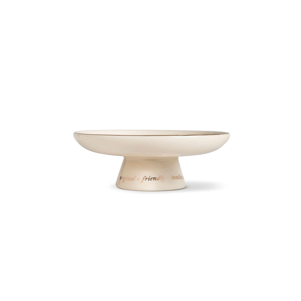 Starry Aquarius Zodiac Pedestal Dish