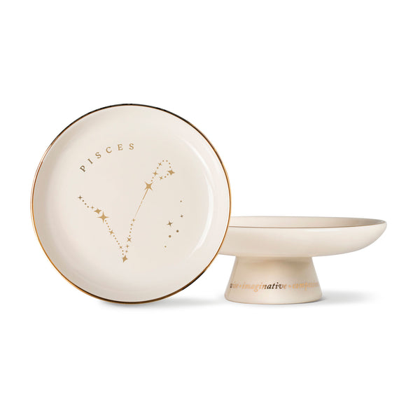 STARRY PISCES ZODIAC PEDESTAL DISH Fringe Studio