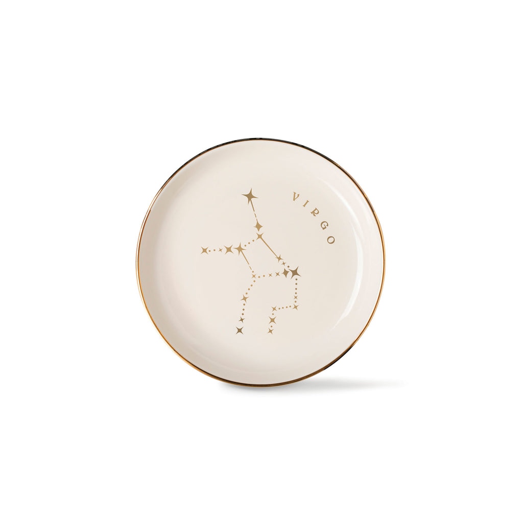 Starry Virgo Zodiac Pedestal Dish