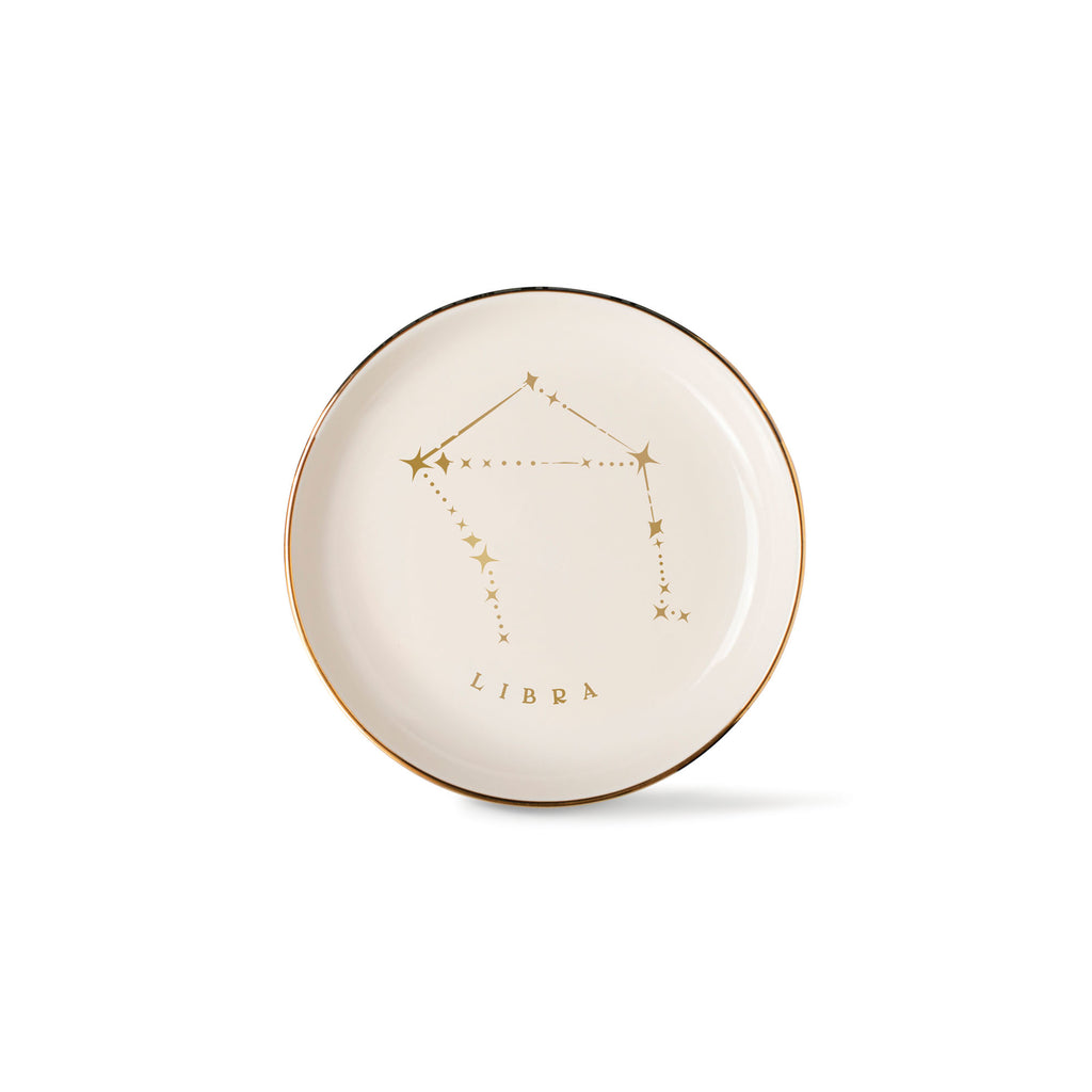 STARRY LIBRA ZODIAC PEDESTAL DISH