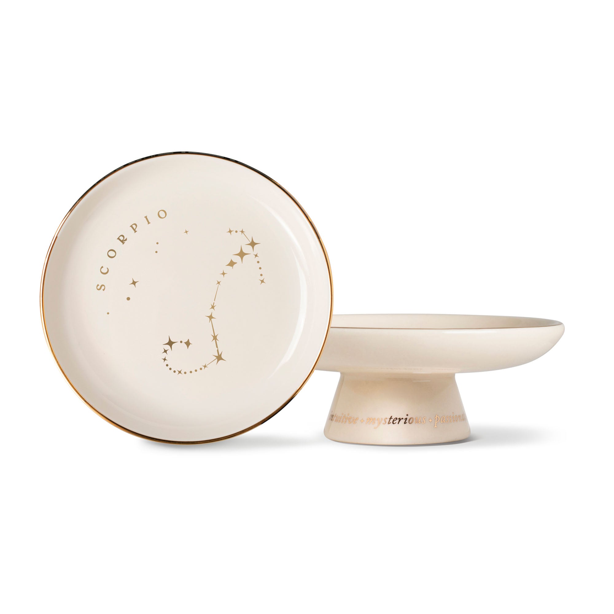 Starry Scorpio Zodiac Pedestal Dish