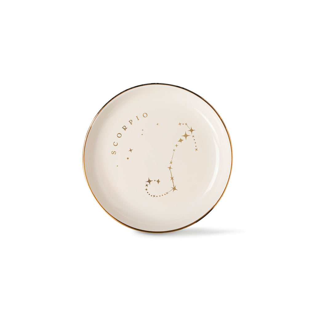 Starry Scorpio Zodiac Pedestal Dish