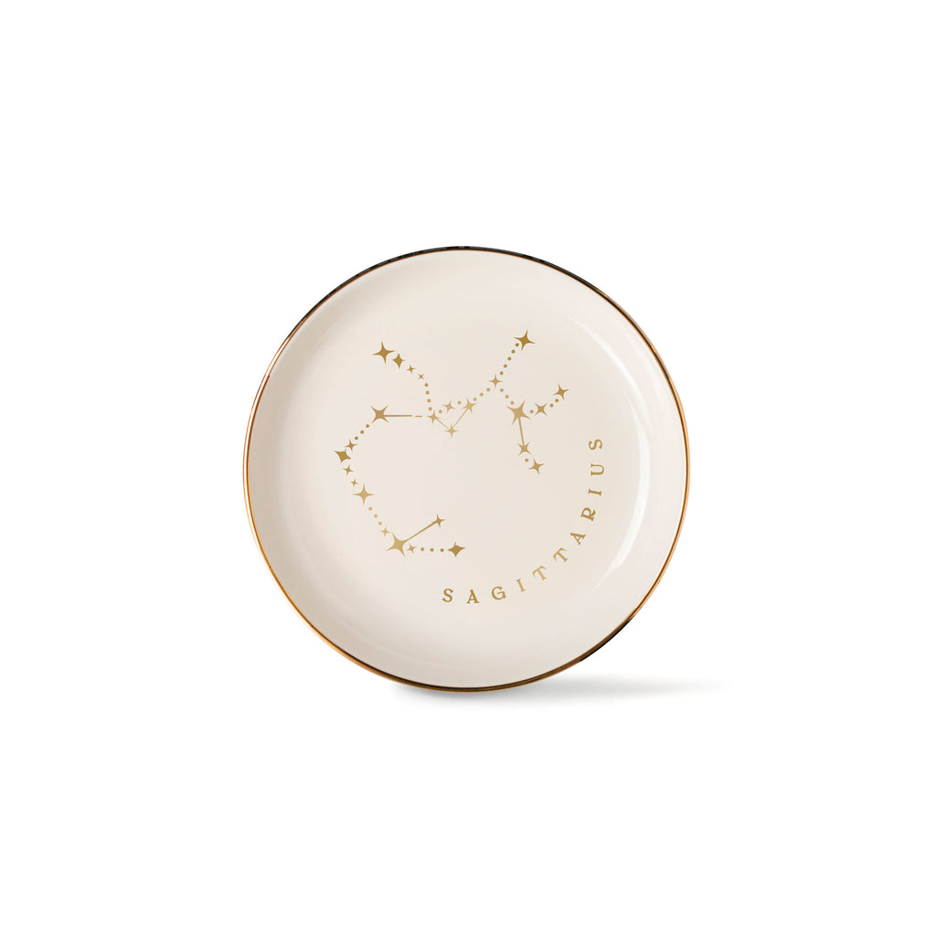 Starry Sagittarius Zodiac Pedestal Dish