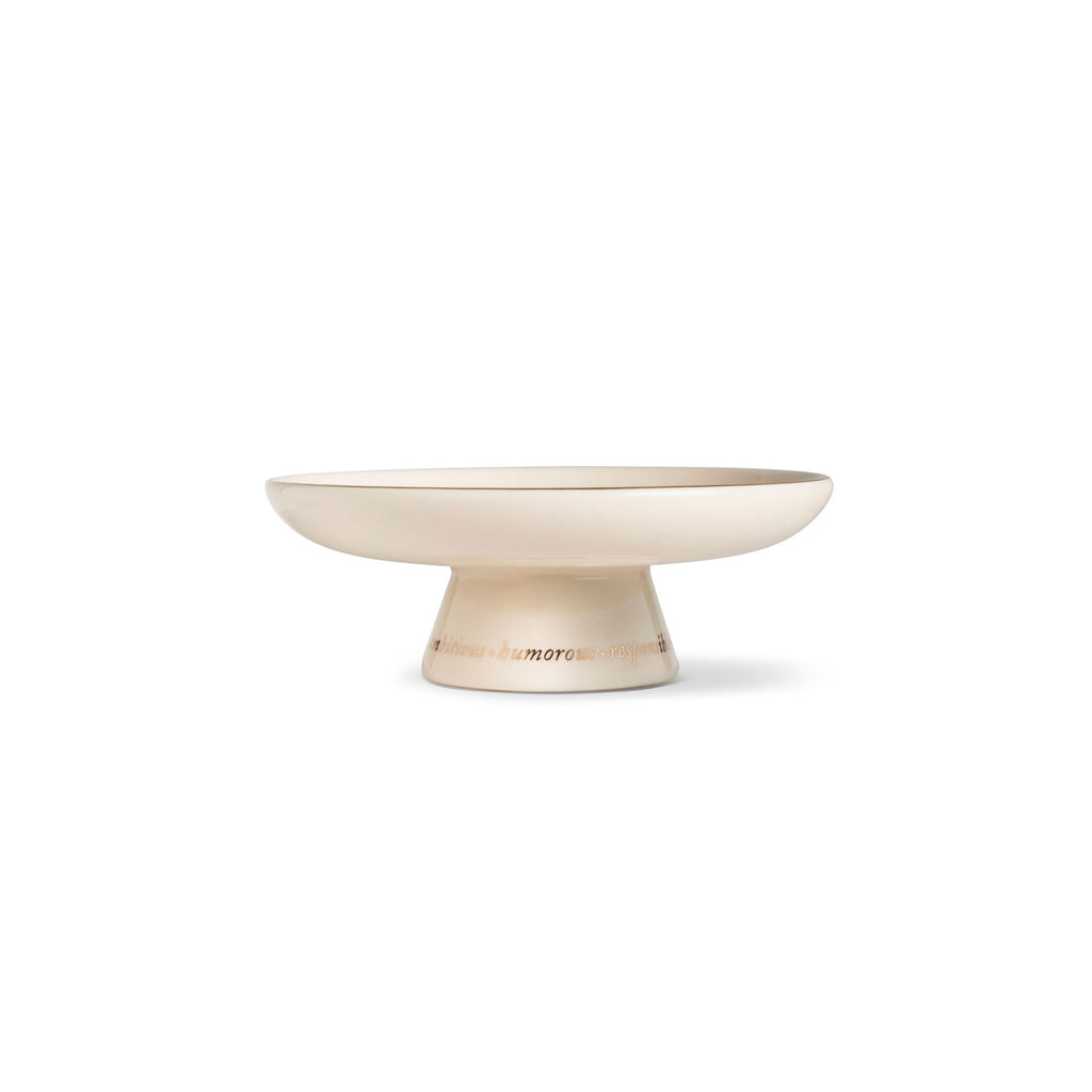 Starry Capricorn Zodiac Pedestal Dish