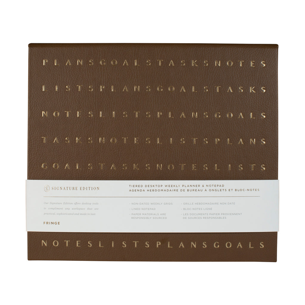 Se Letter Flow Bark Signature Non-Dated Weekly Desk Pad
