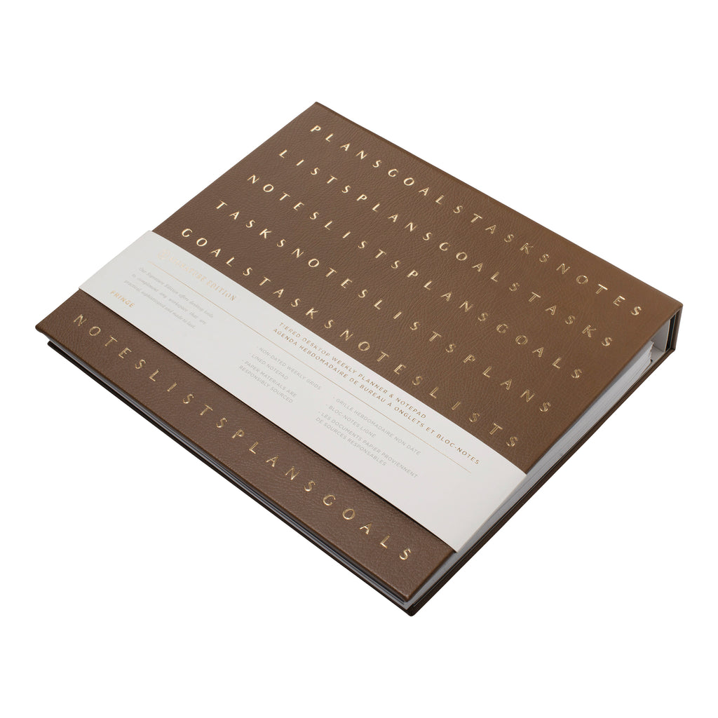 Se Letter Flow Bark Signature Non-Dated Weekly Desk Pad