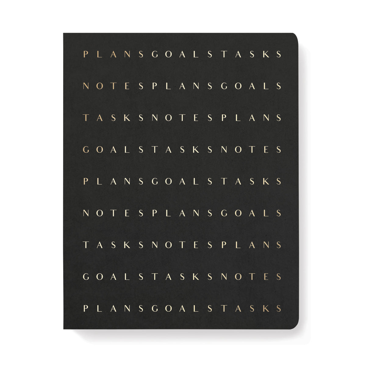 Se Letter Flow Black Signature Non-Dated Weekly Planner Notebook